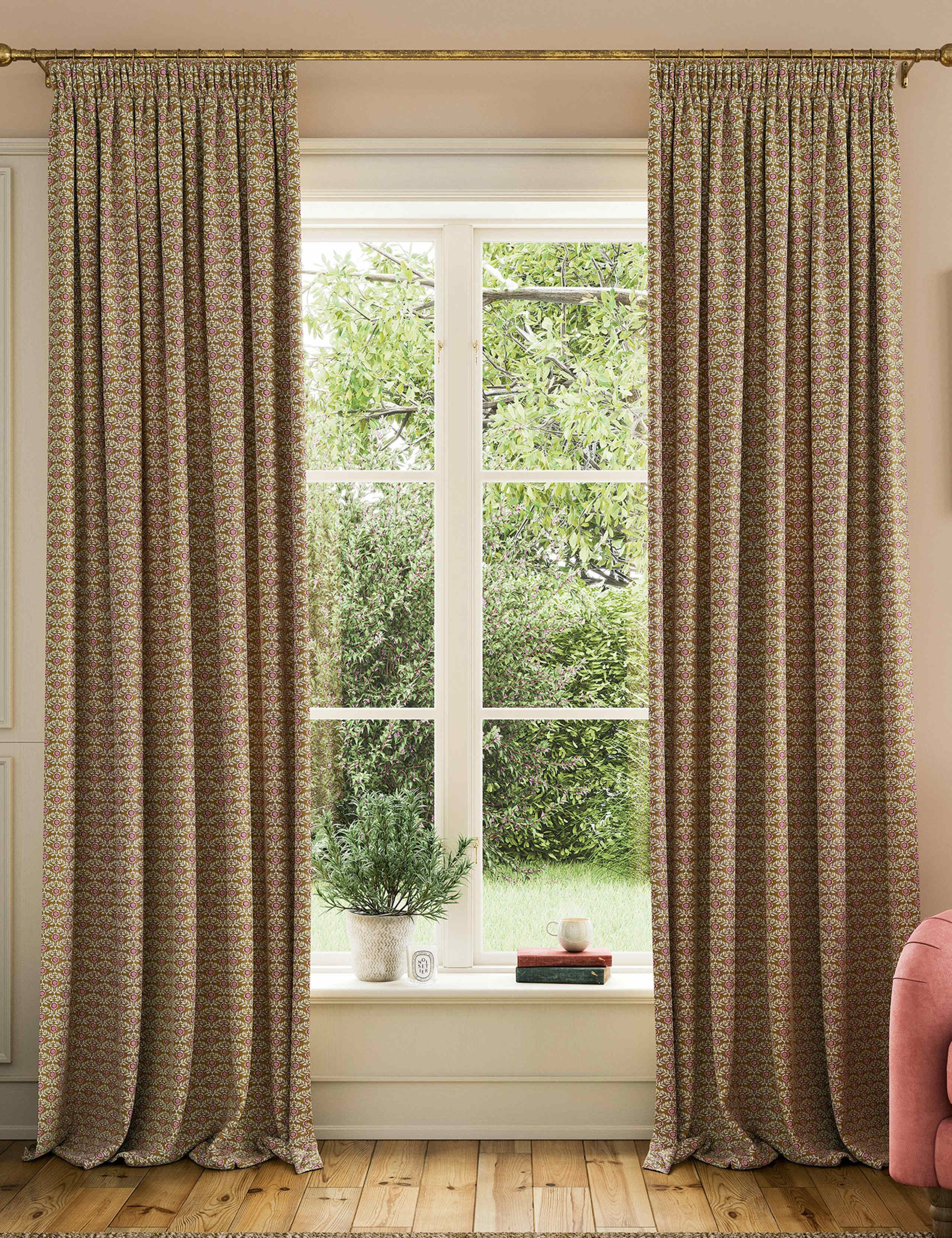 Floral Foulard Pure Cotton Curtains