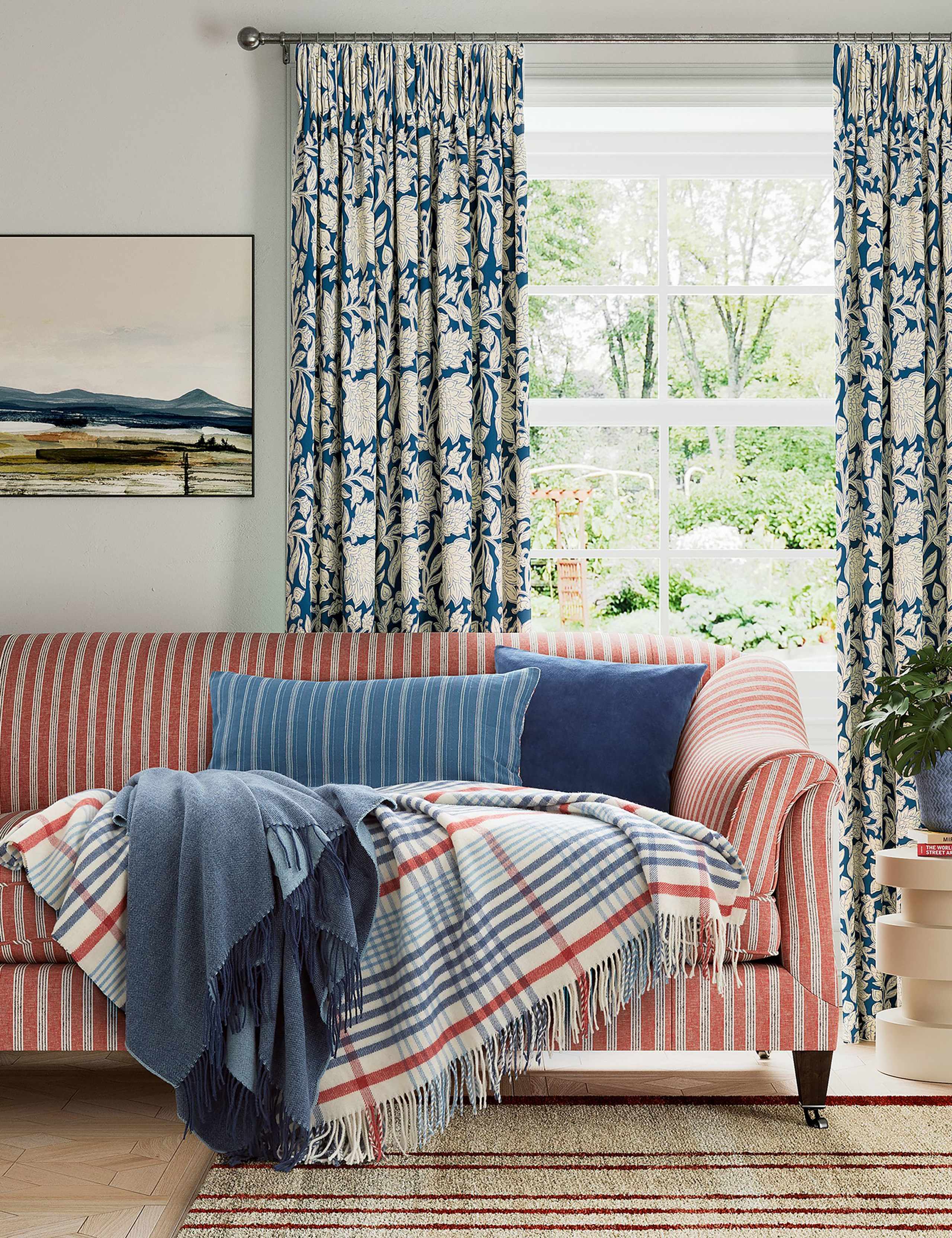 Wool Blend Checked Throw