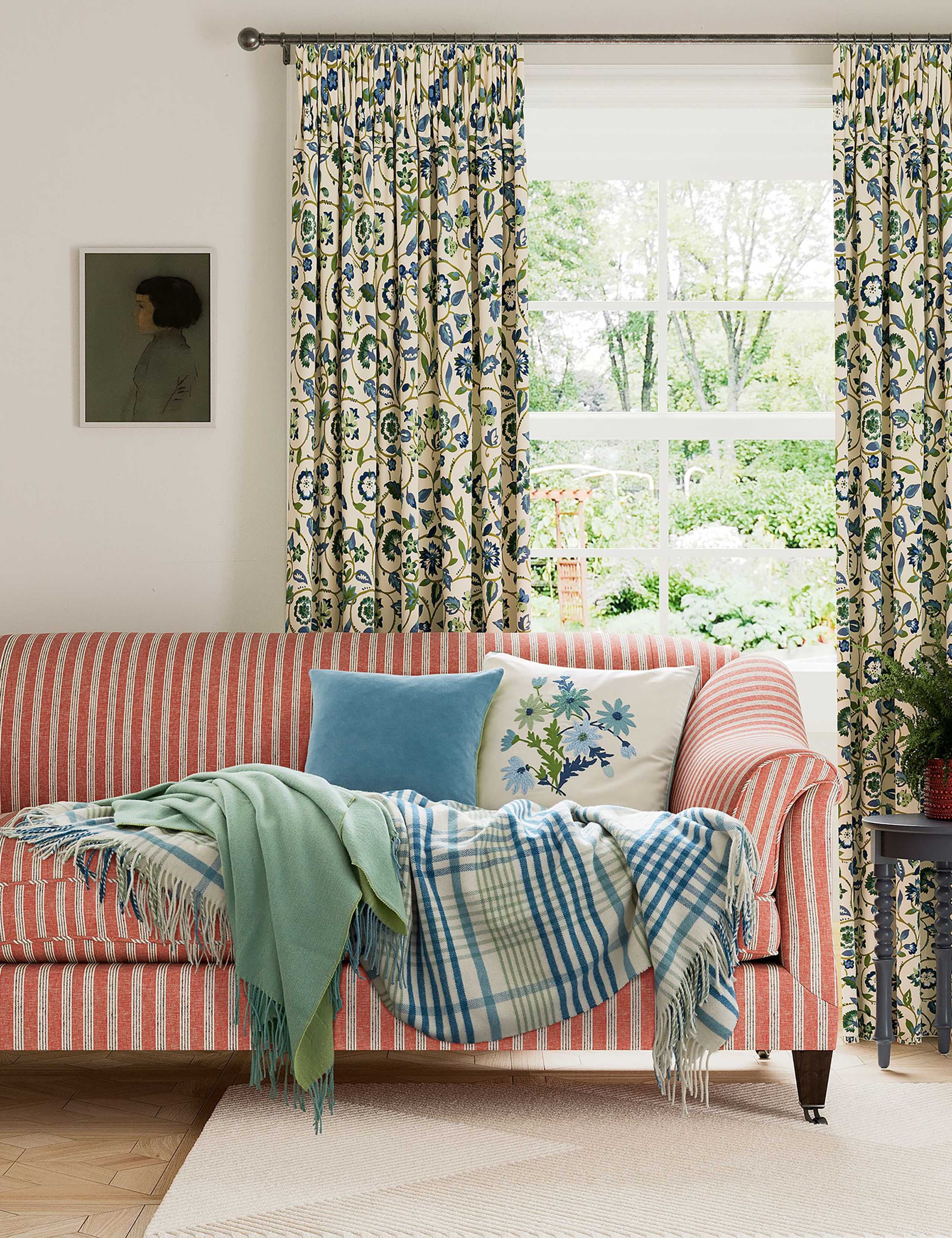 Wool Blend Checked Throw