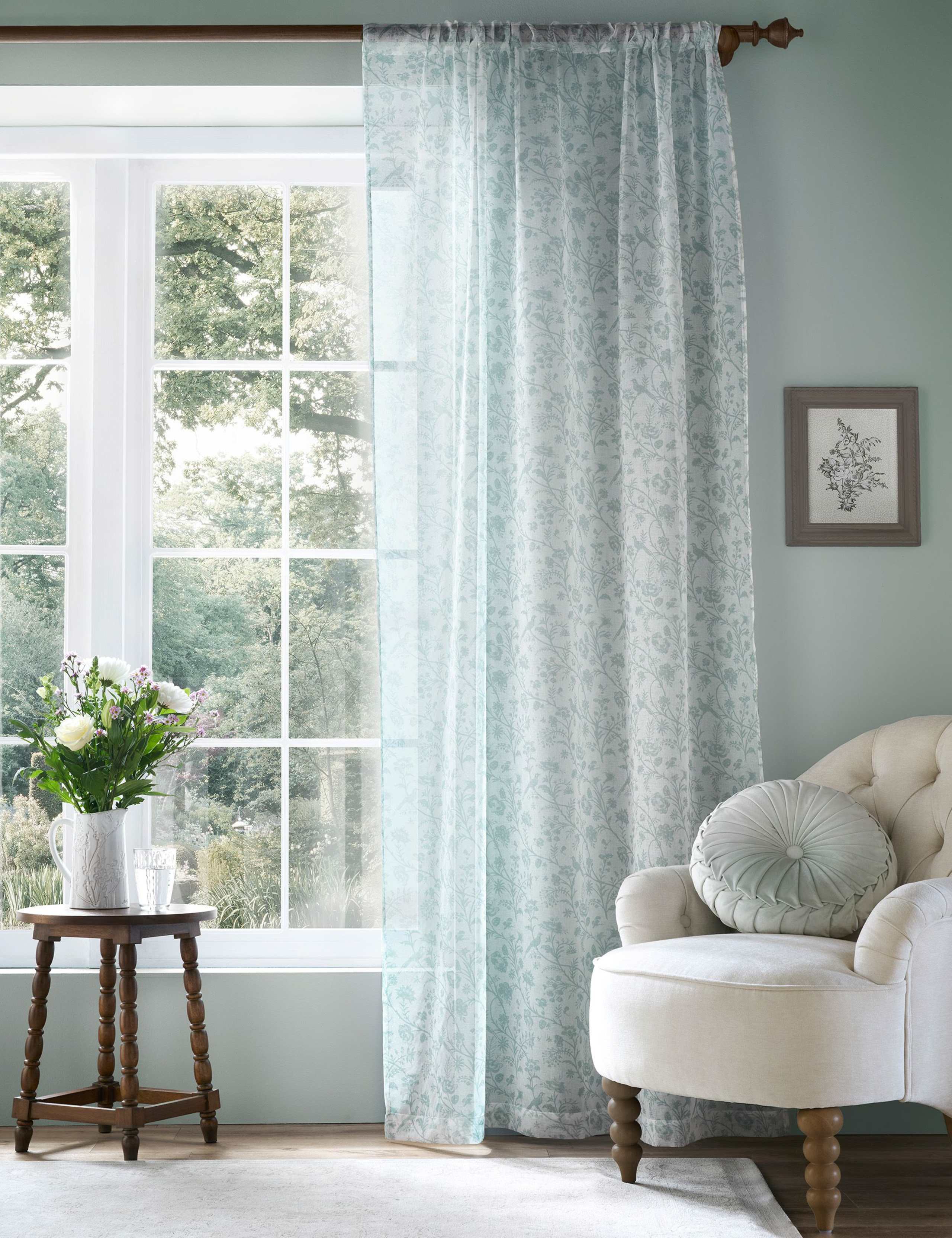 Shepherds Purse Sheer Voile Curtains