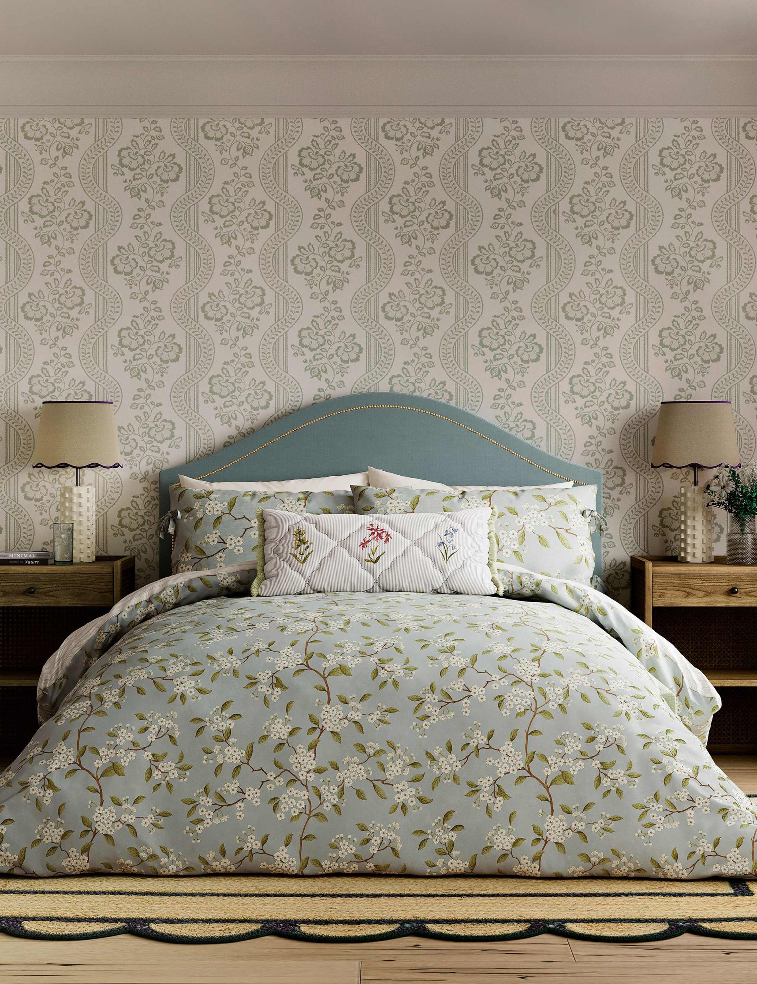 Pure Cotton Damson Blossom Bedding Set