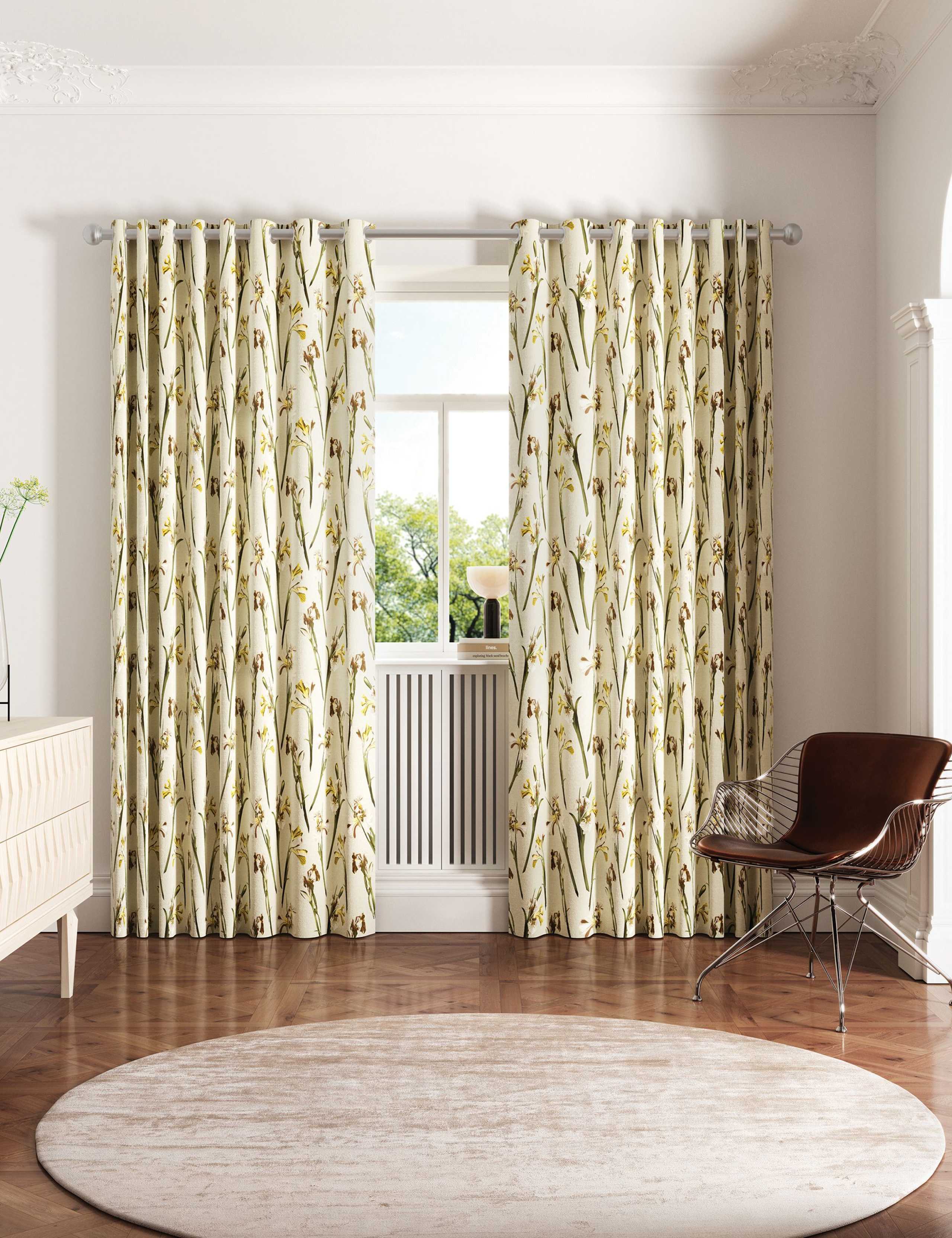 Wild Iris Lined Curtains