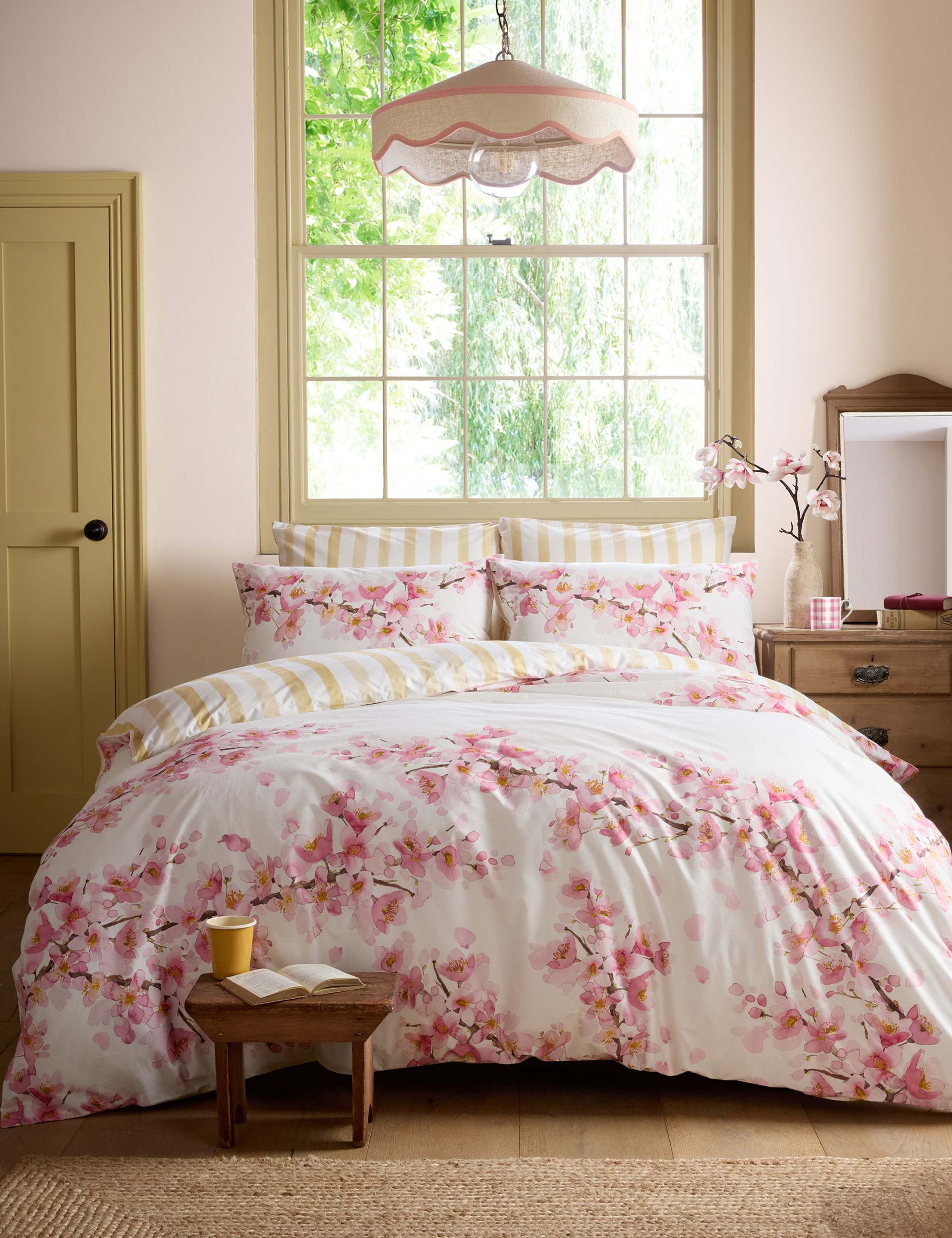 Pure Cotton Cherry Blossom Bedding Set