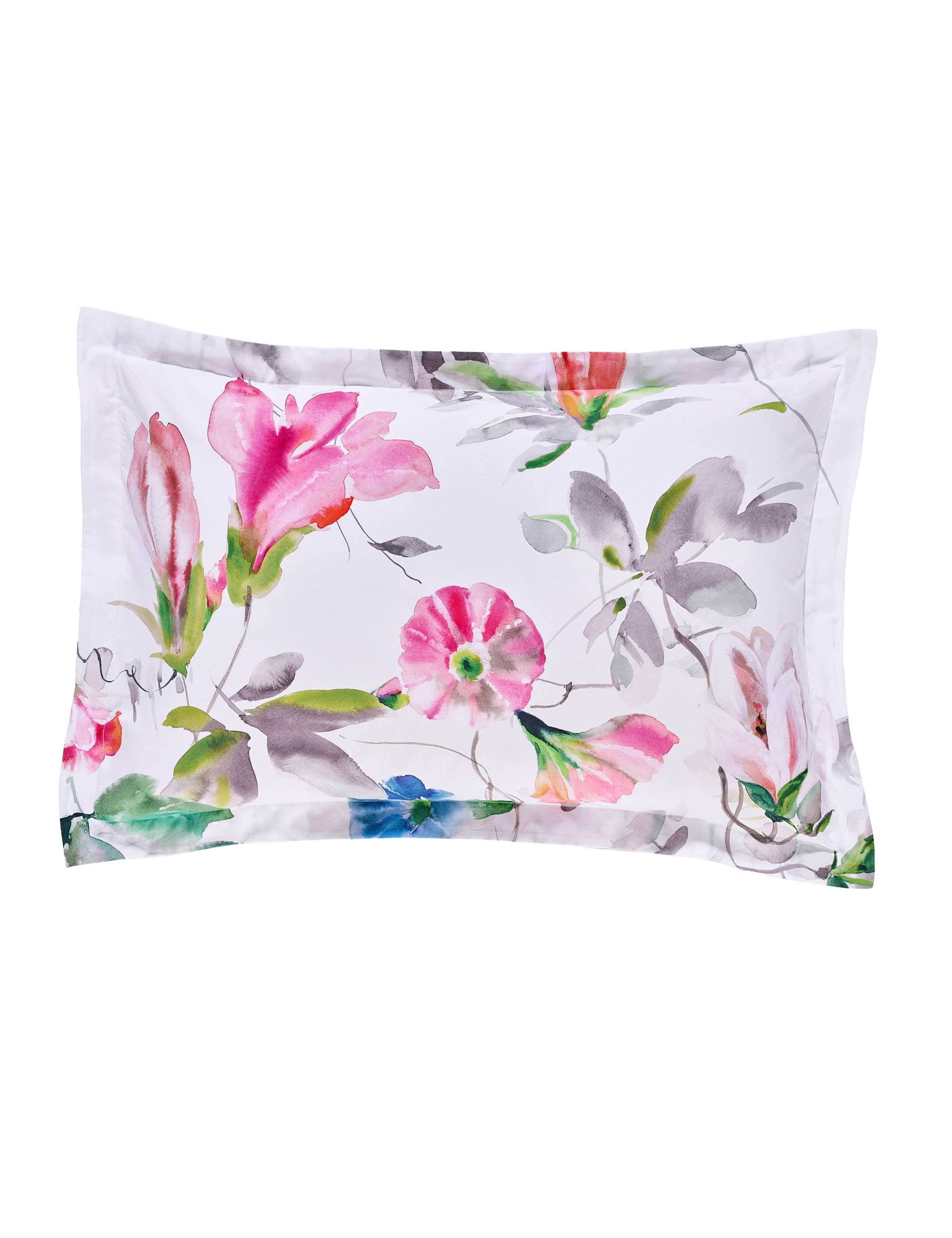 Pure Cotton Percale Floral Pillowcase Set
