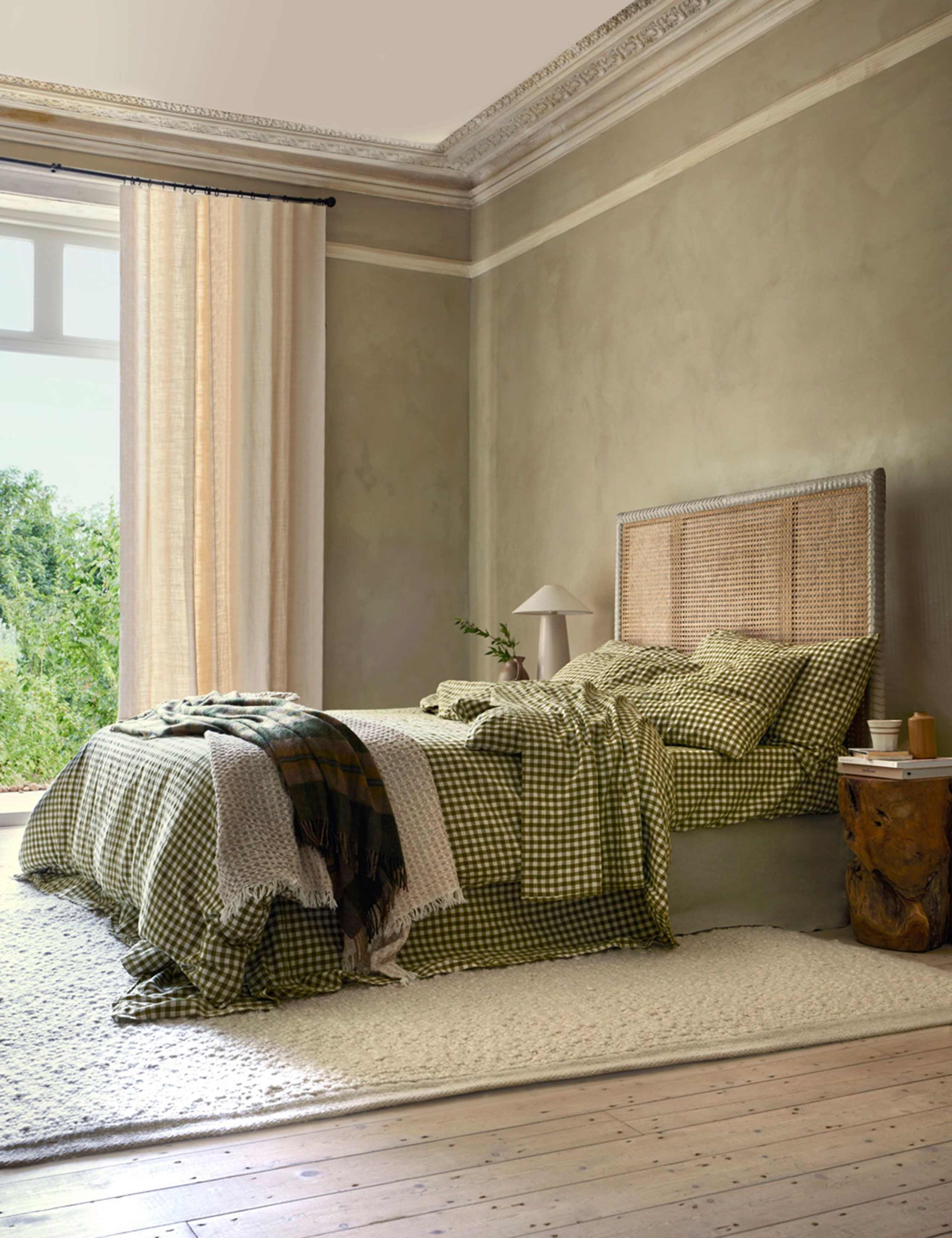 Linen Rich Gingham Duvet Cover