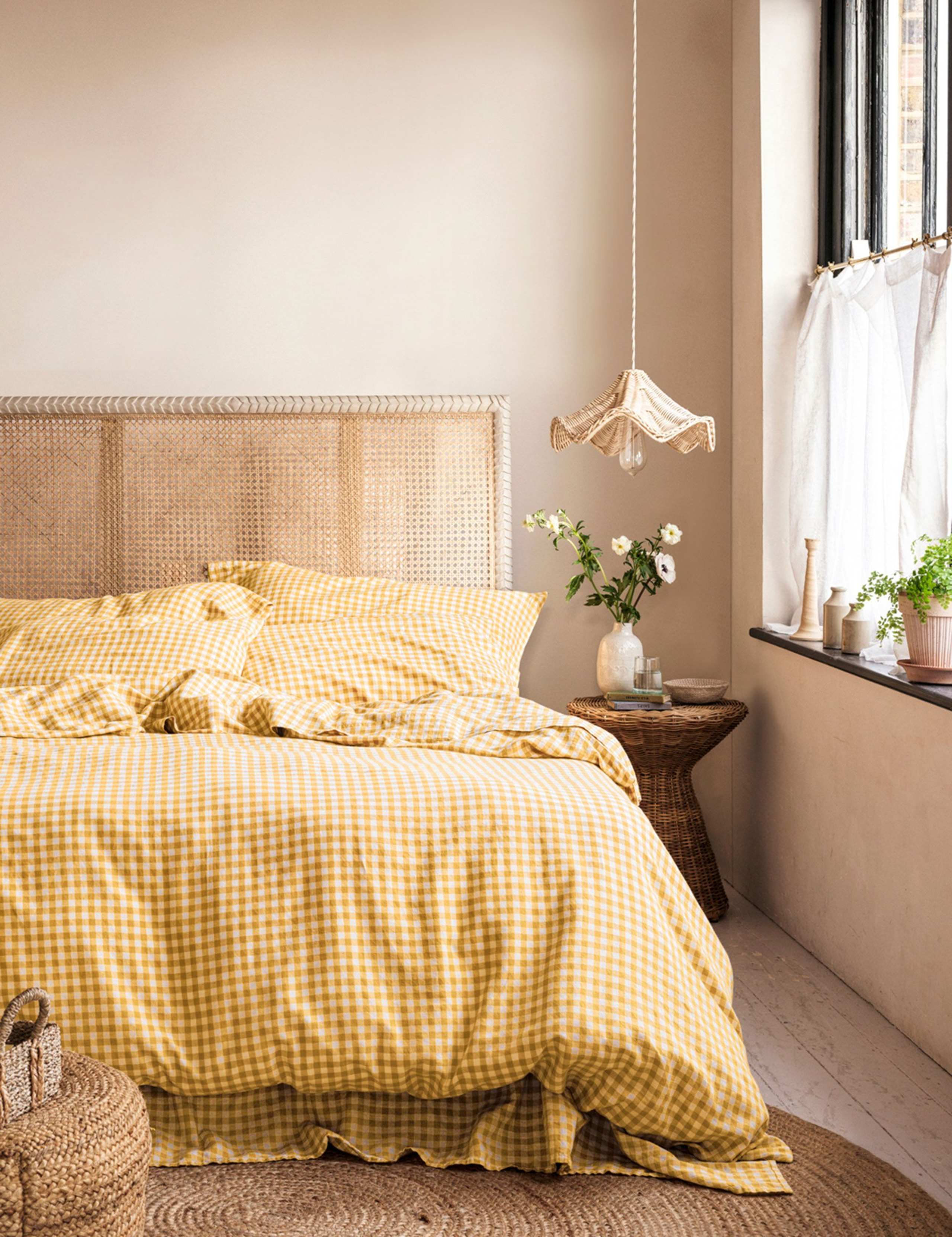 Linen Rich Gingham Duvet Cover