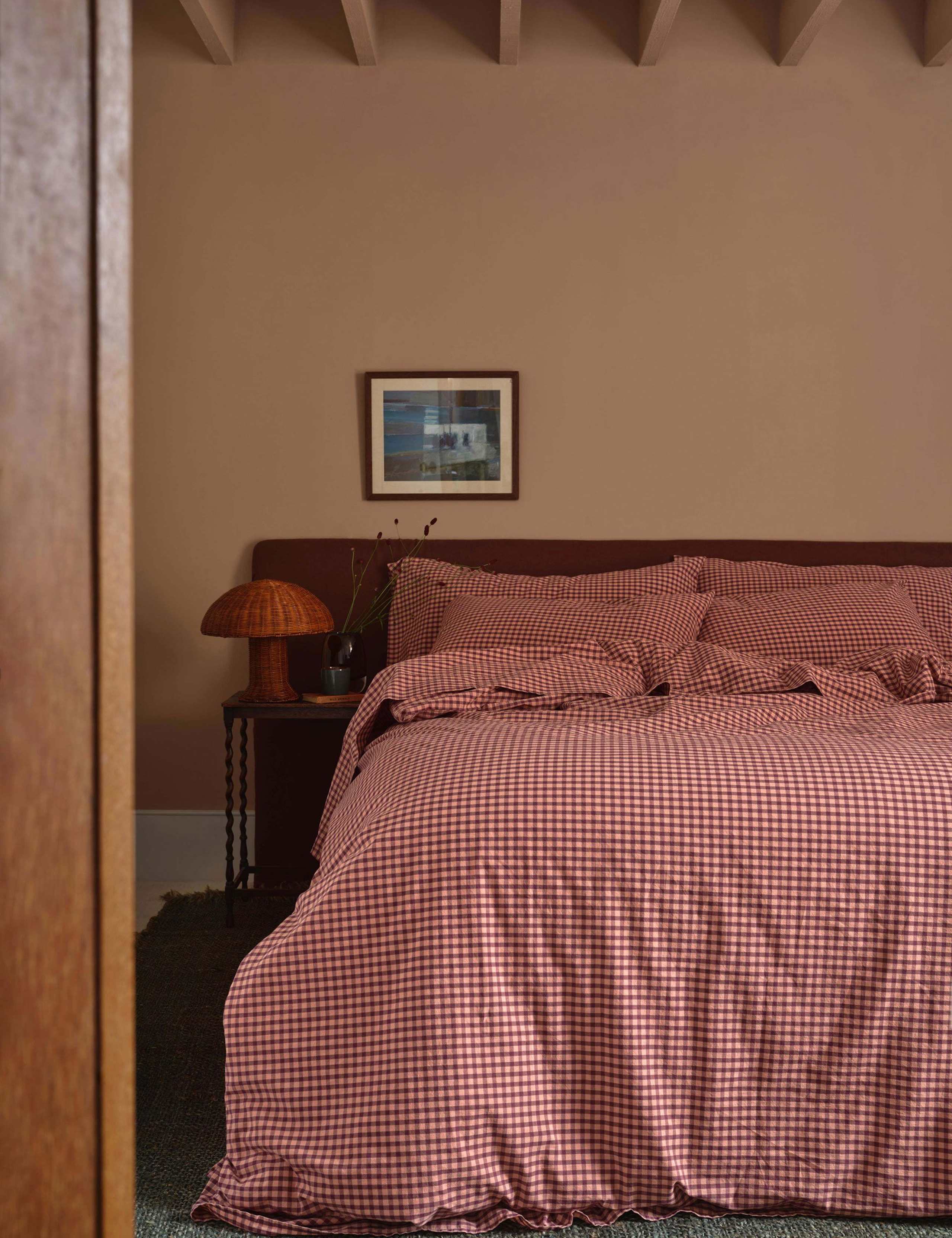 Washed Cotton Gingham Duvet Cover