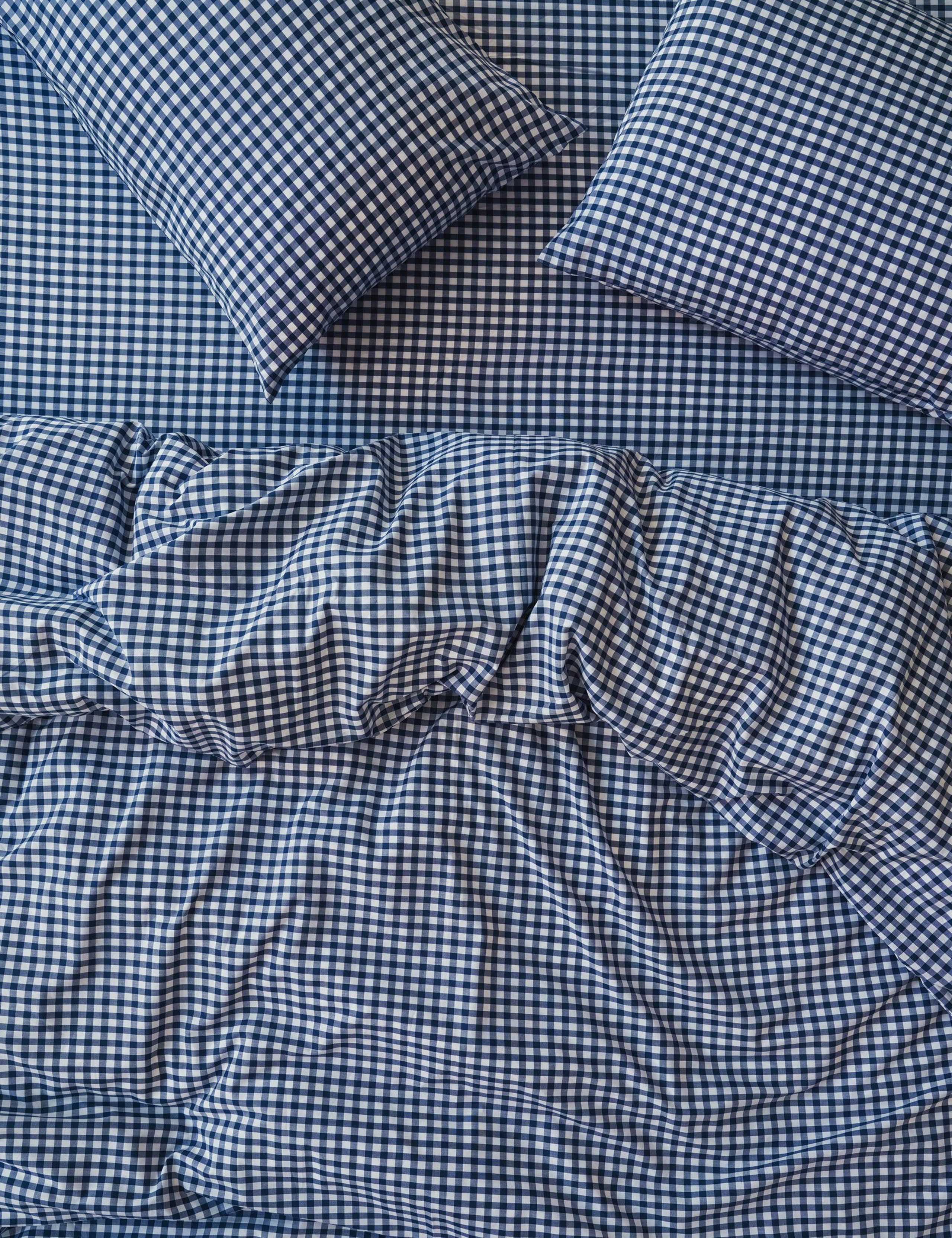 Washed Cotton Gingham Duvet Cover