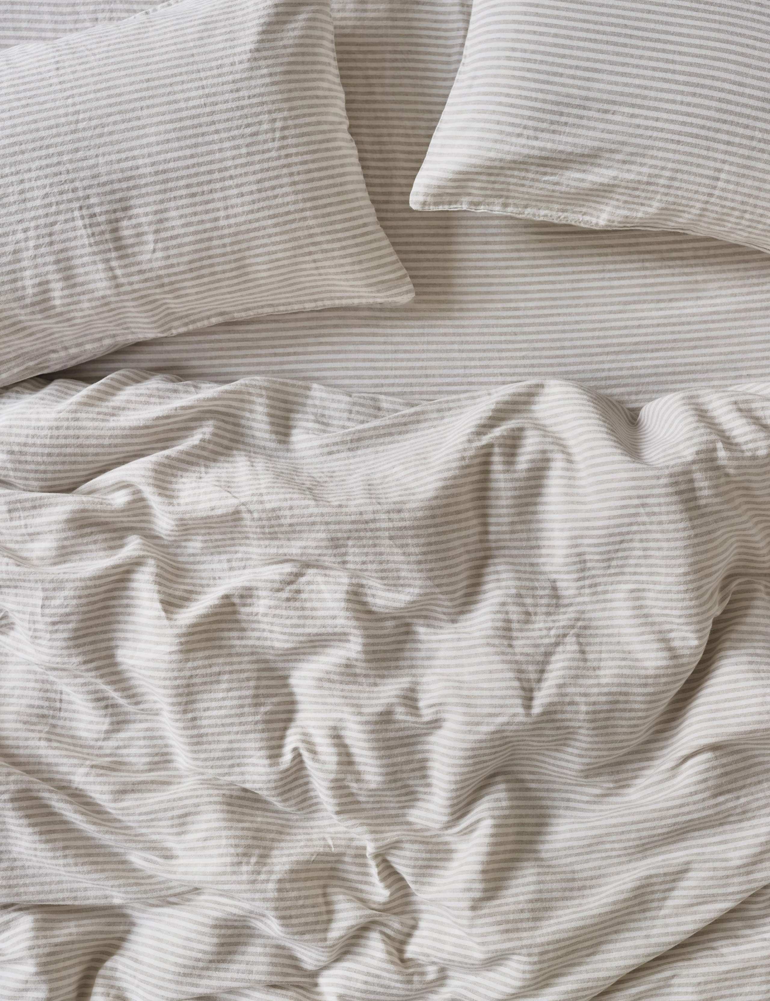 Pure Linen Striped Duvet Cover