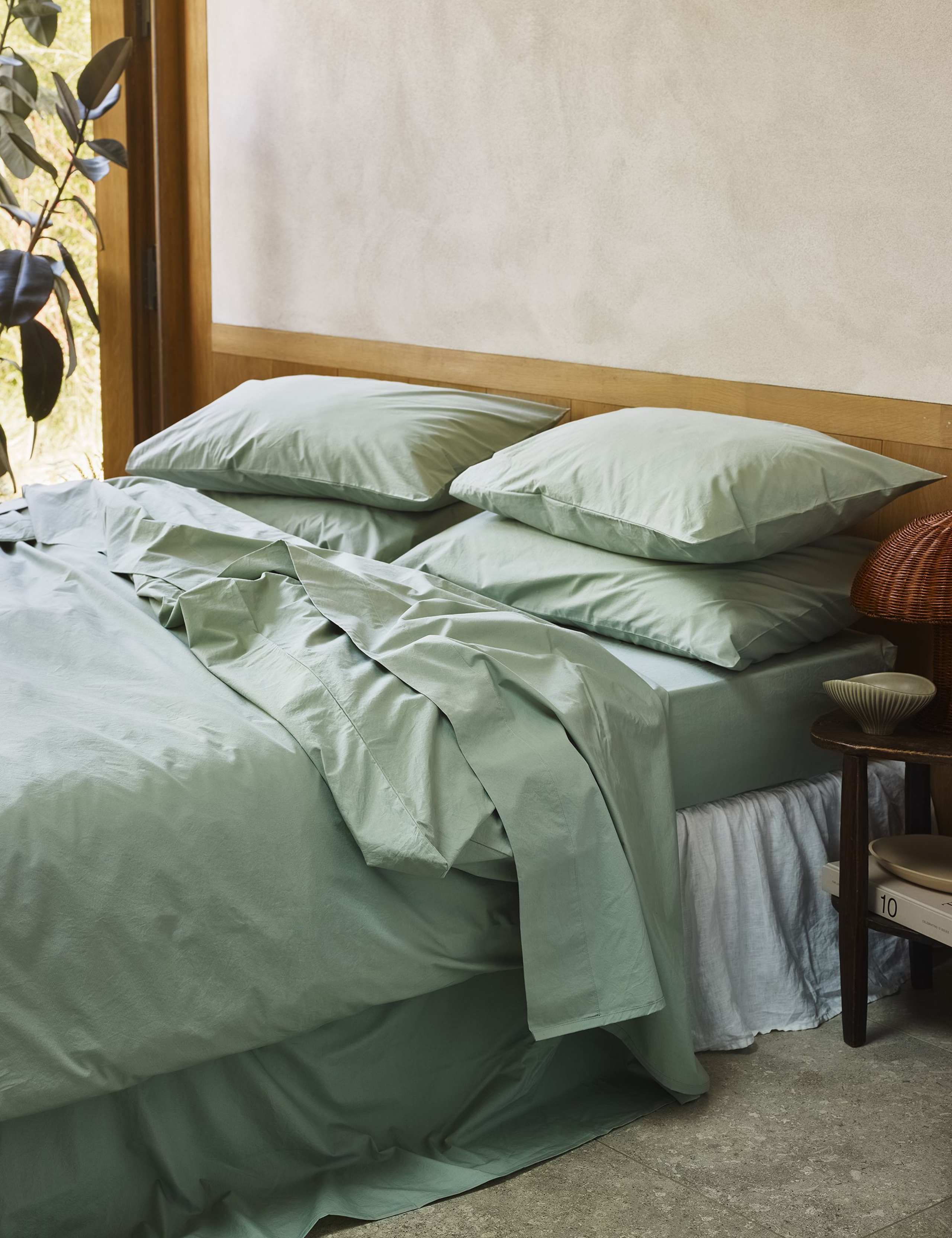 Washed Cotton Percale Duvet Cover