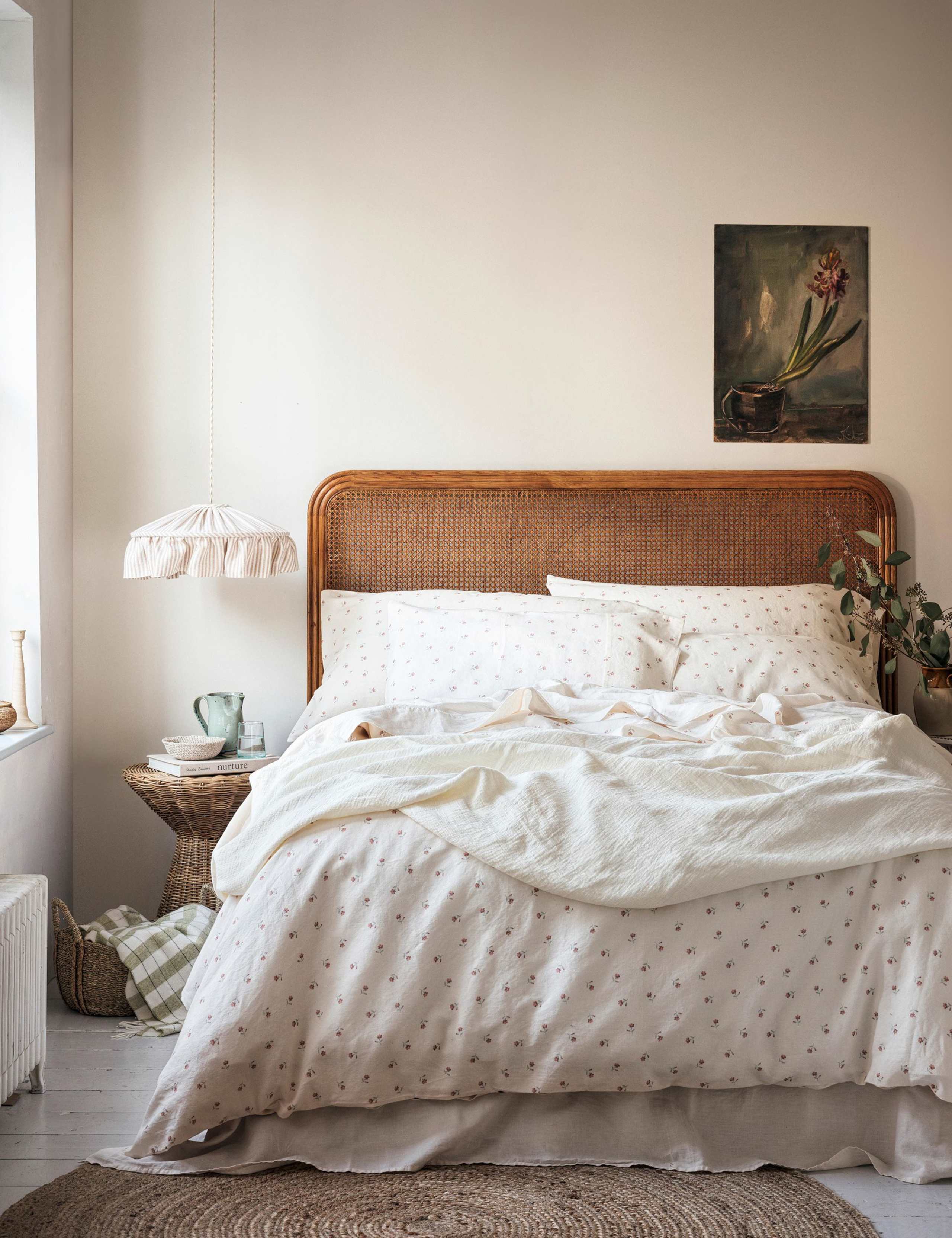 Linen Rich Floral Duvet Cover