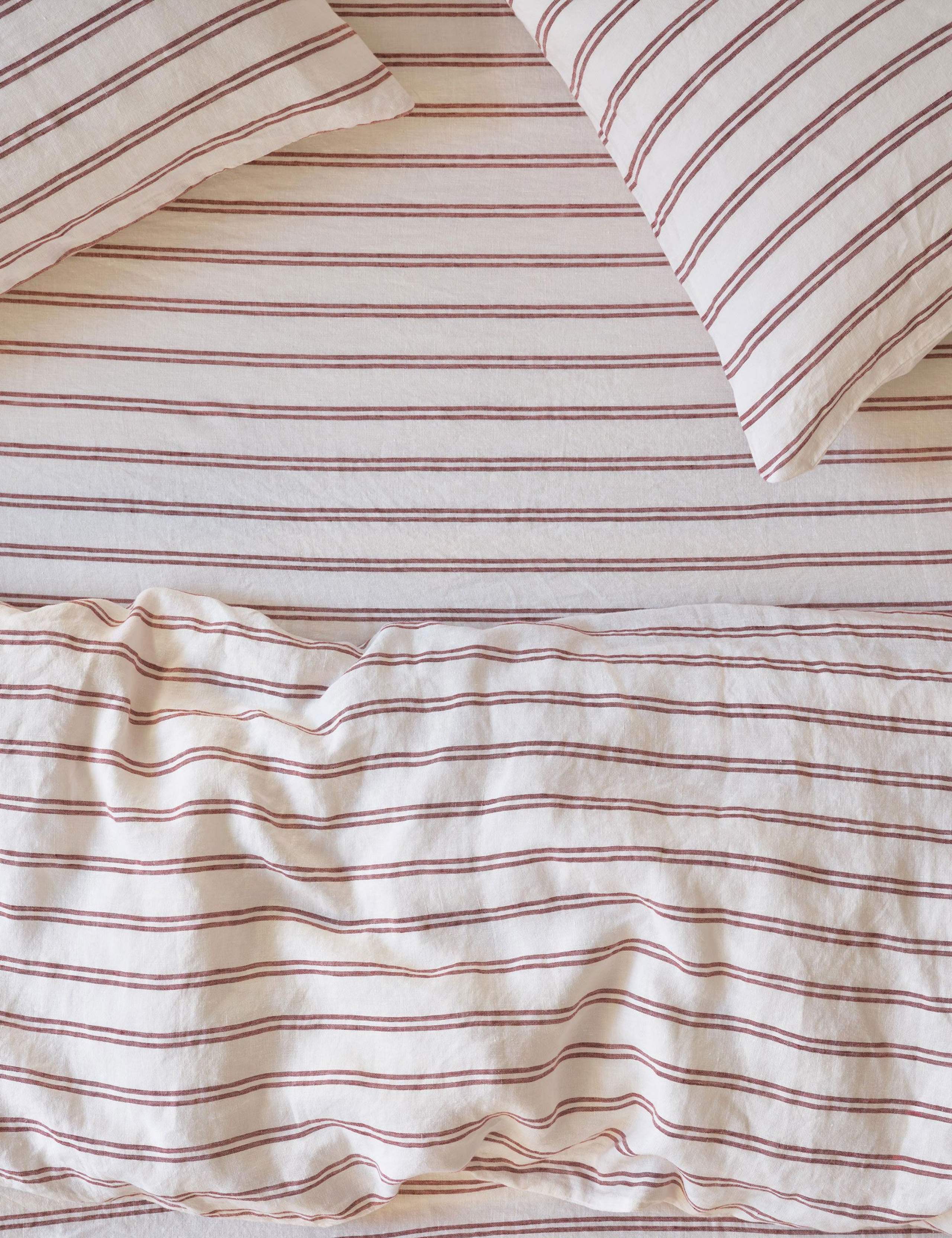 Pure Linen Kemptown Stripe Fitted Sheet