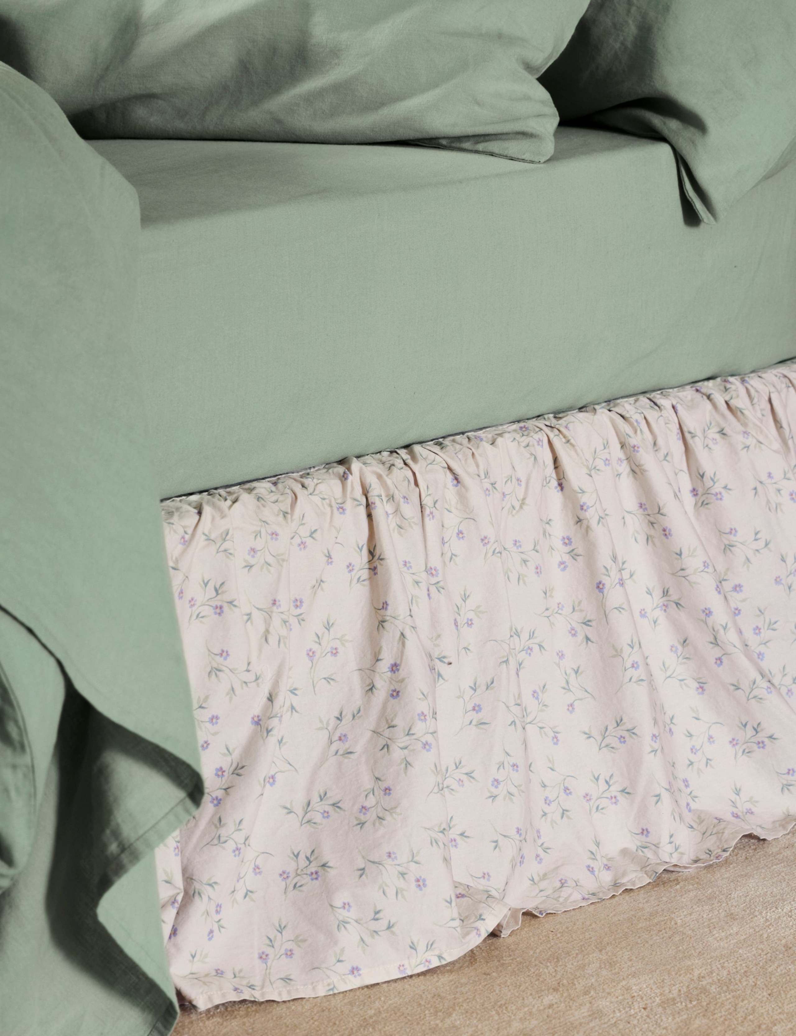 Pure Cotton Floral Valance Sheet