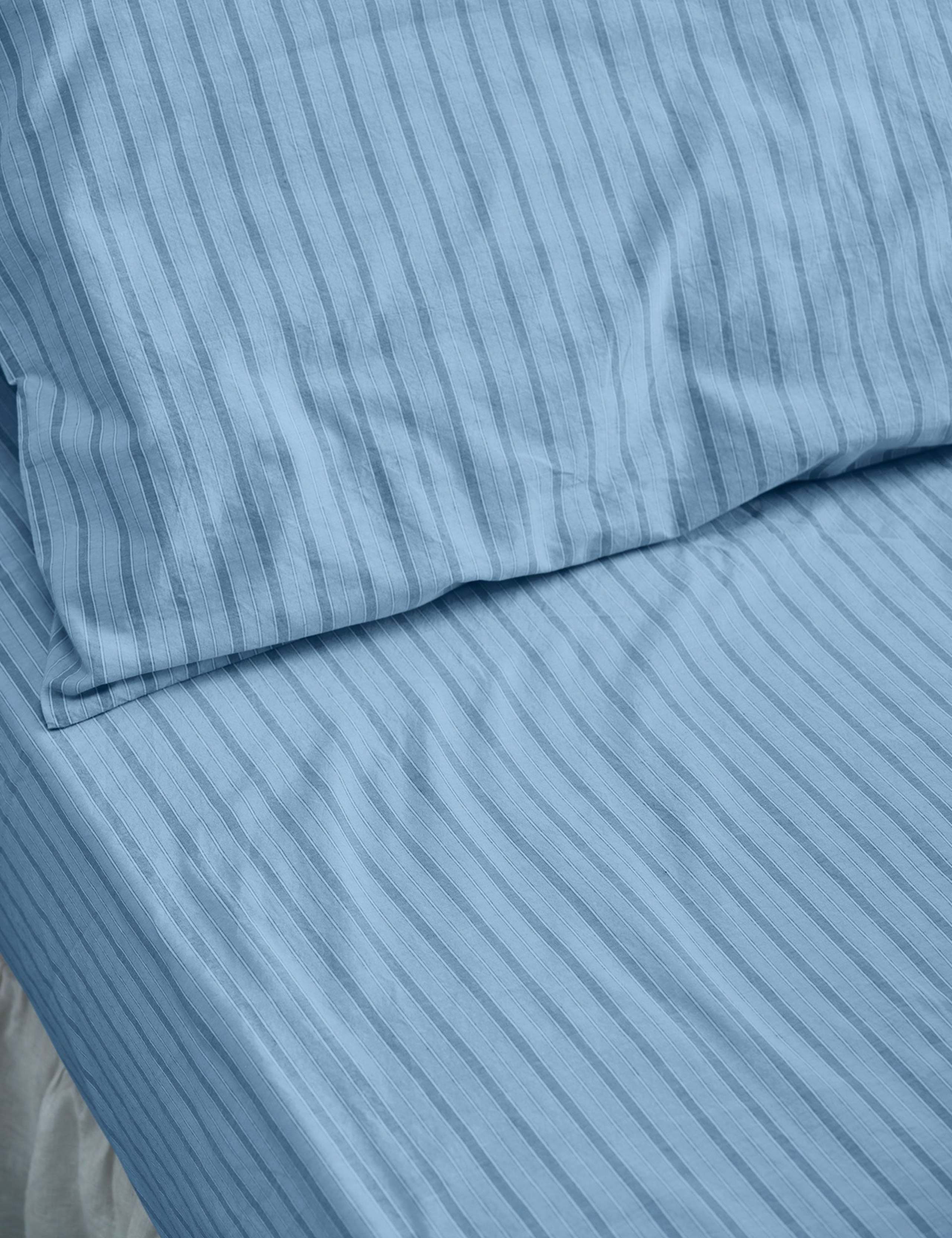 Pure Cotton Striped Fitted Sheet