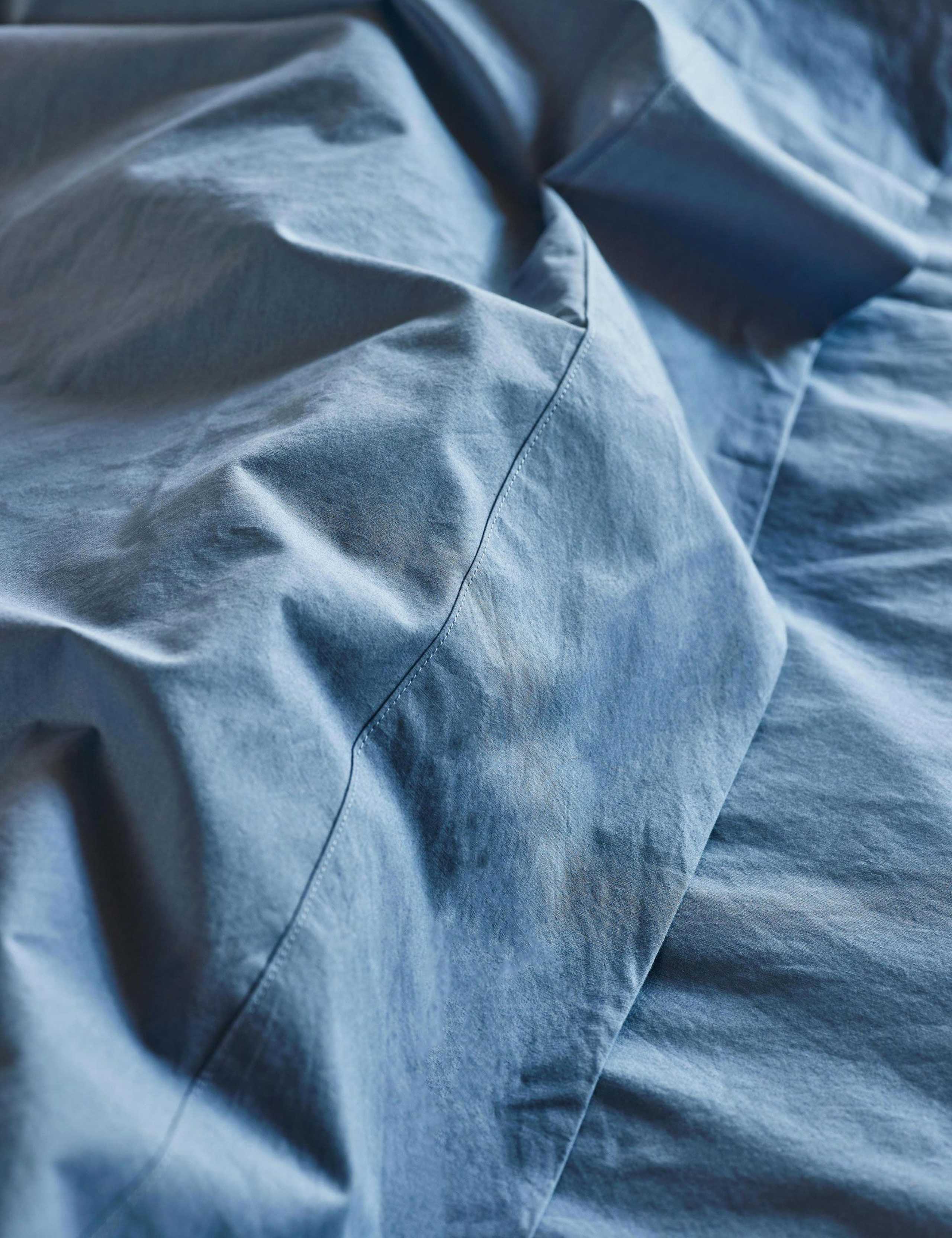 Pure Washed Cotton Percale Flat Sheet