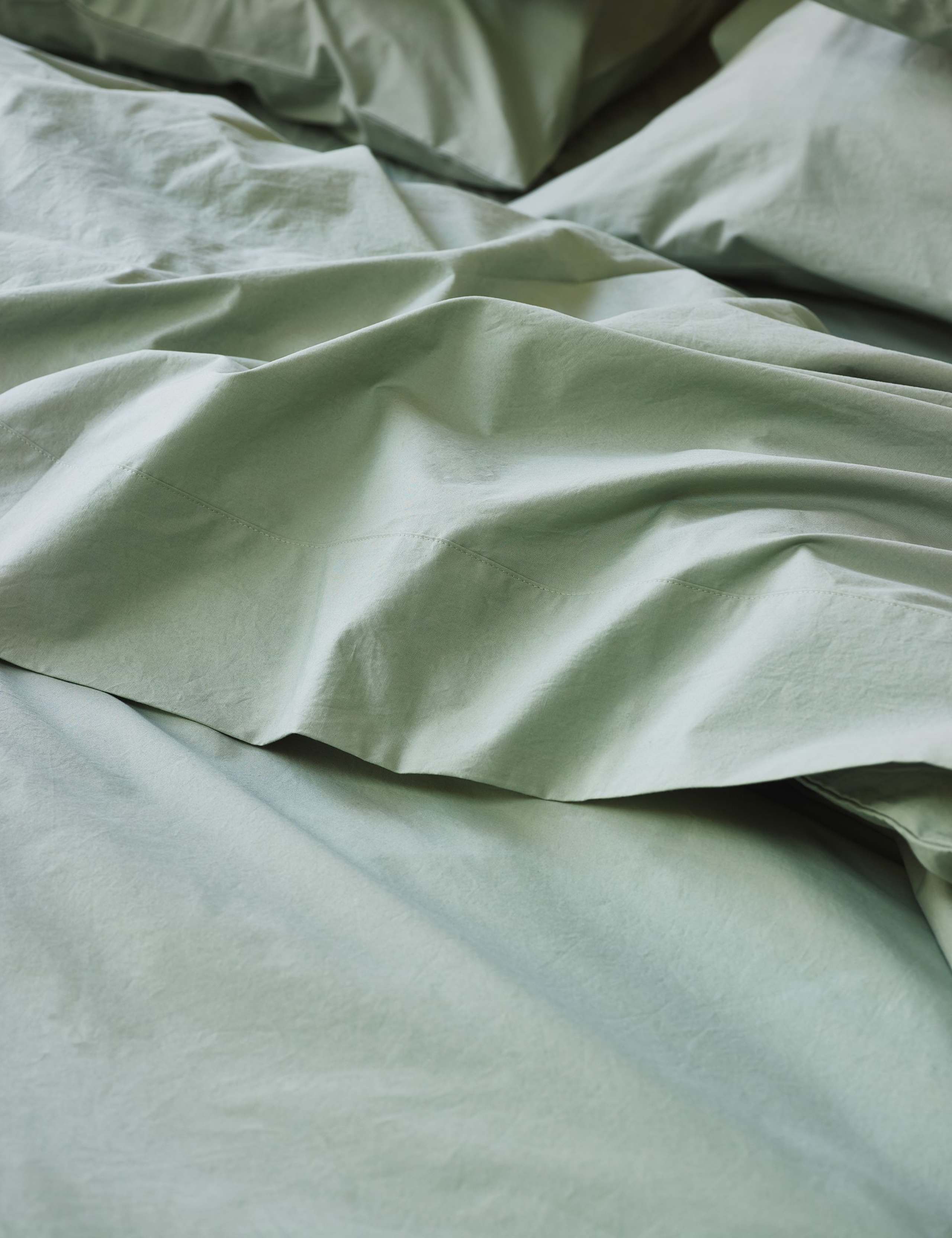 Pure Washed Cotton Percale Flat Sheet