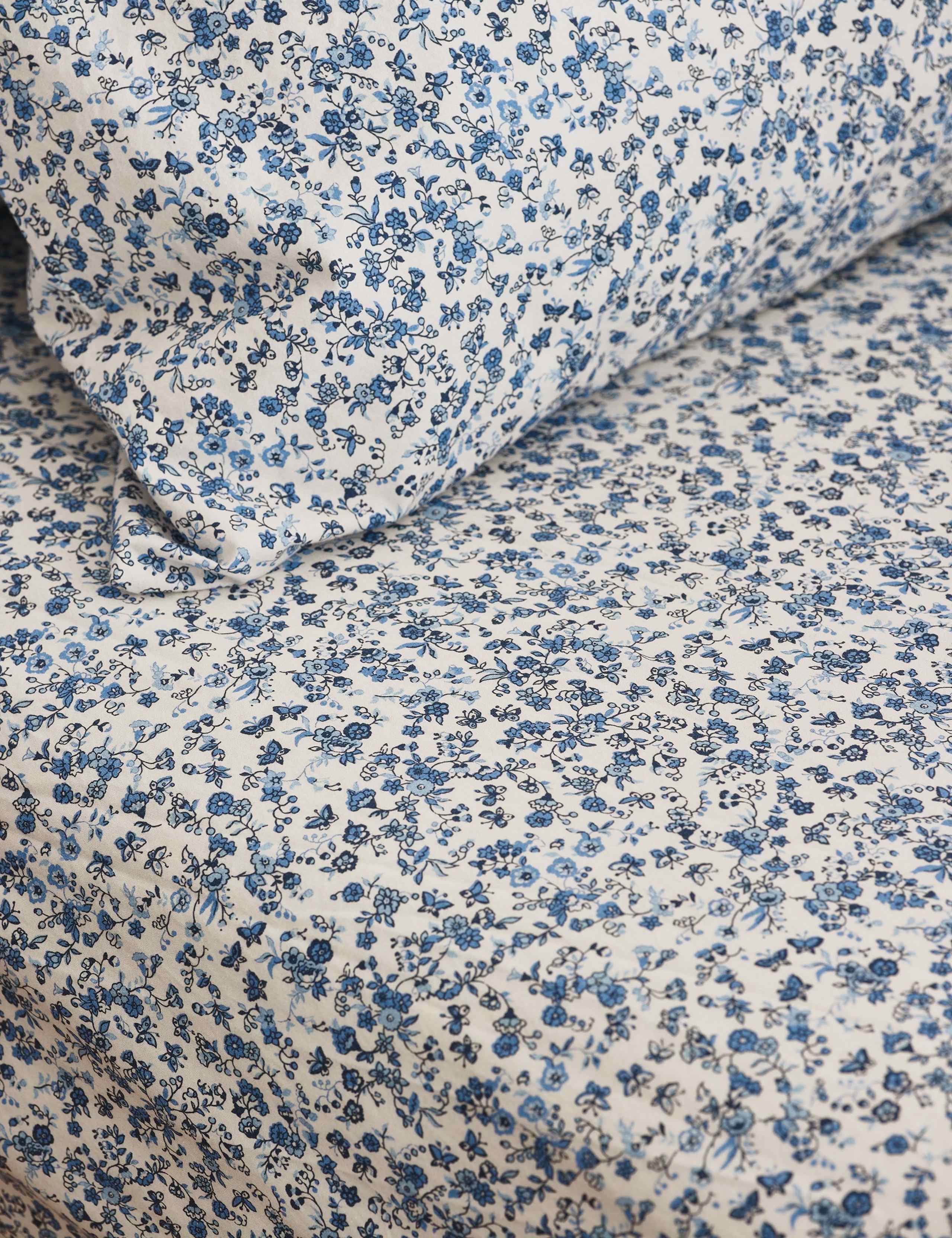 Washed Cotton Mini Meadow Fitted Sheet