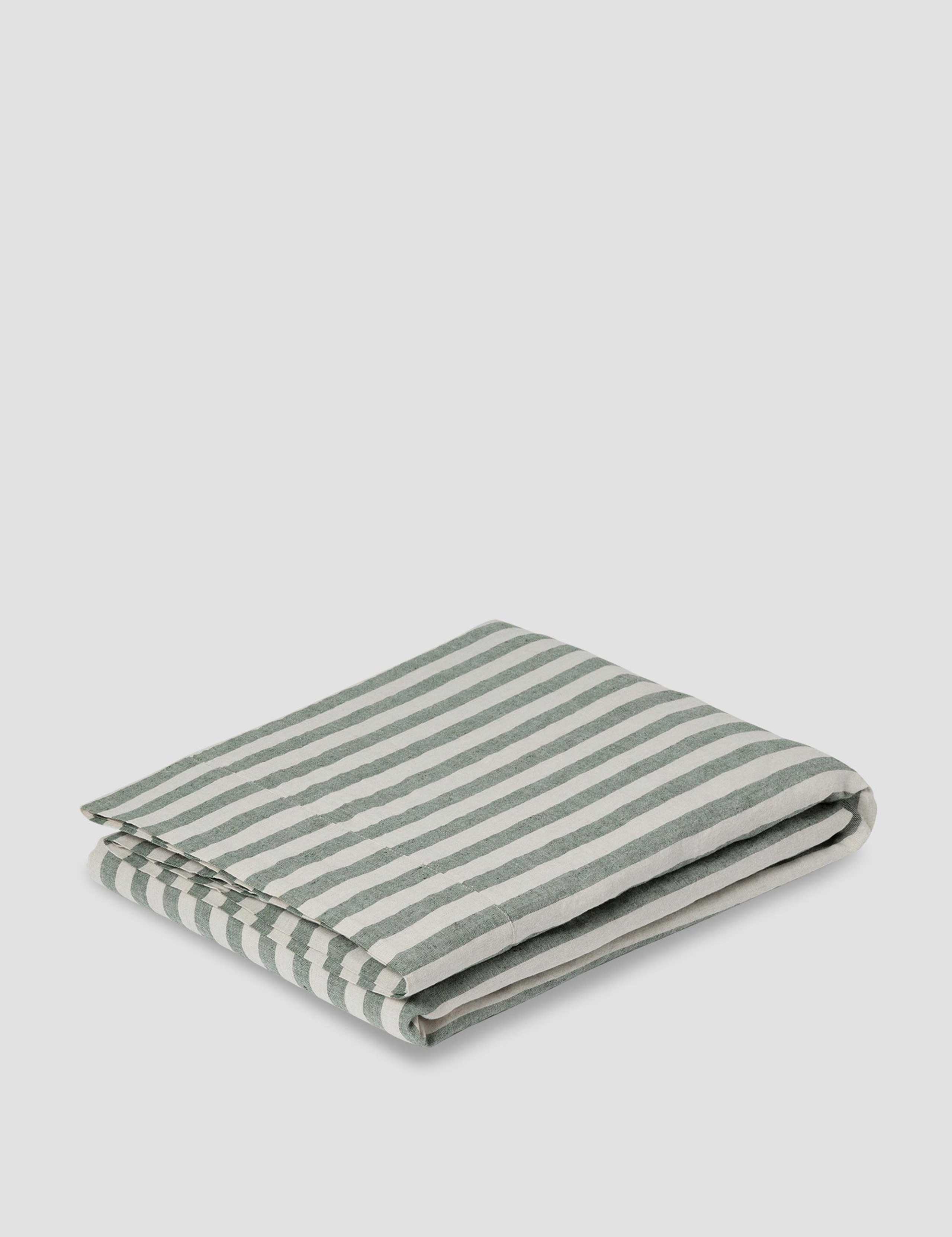 Linen Rich Striped Flat Sheet