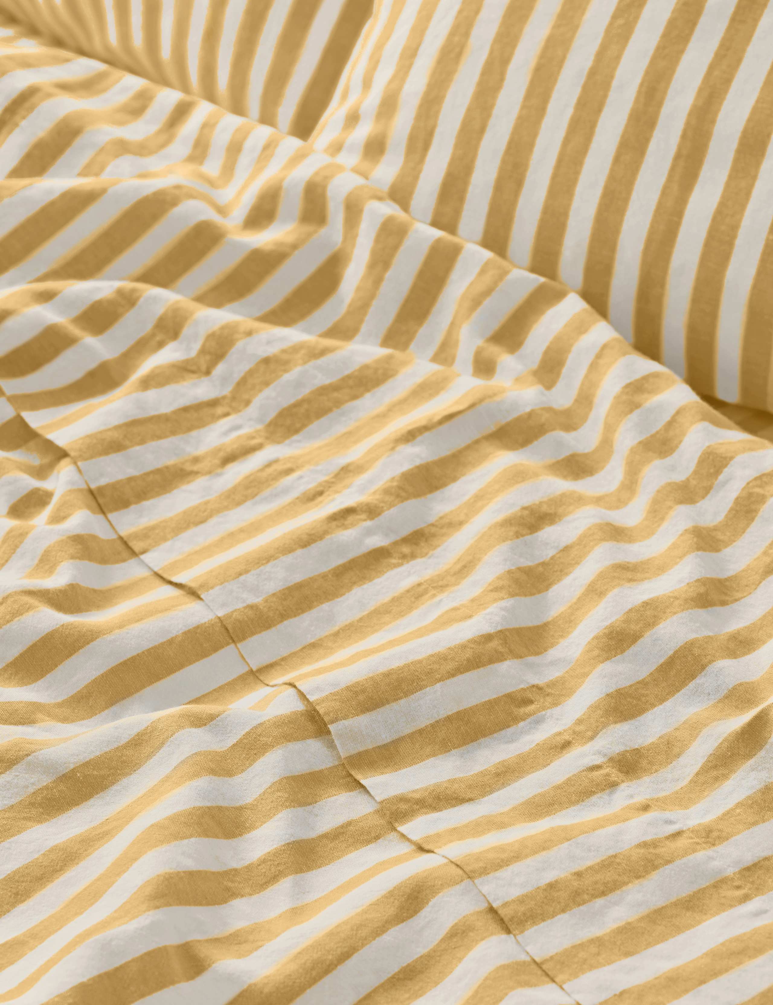 Linen Rich Striped Flat Sheet