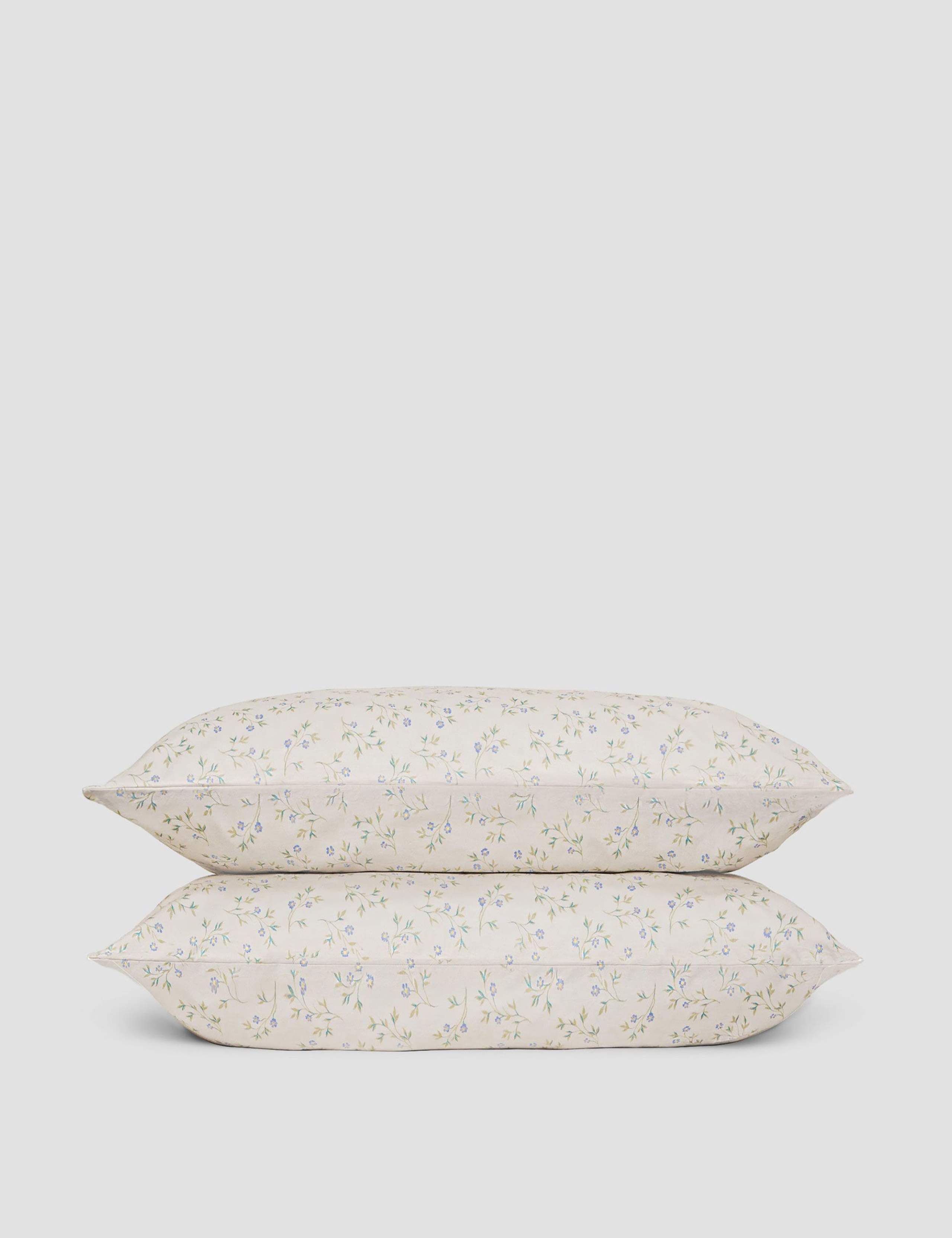 2 Pack Pure Cotton Floral Pillowcases