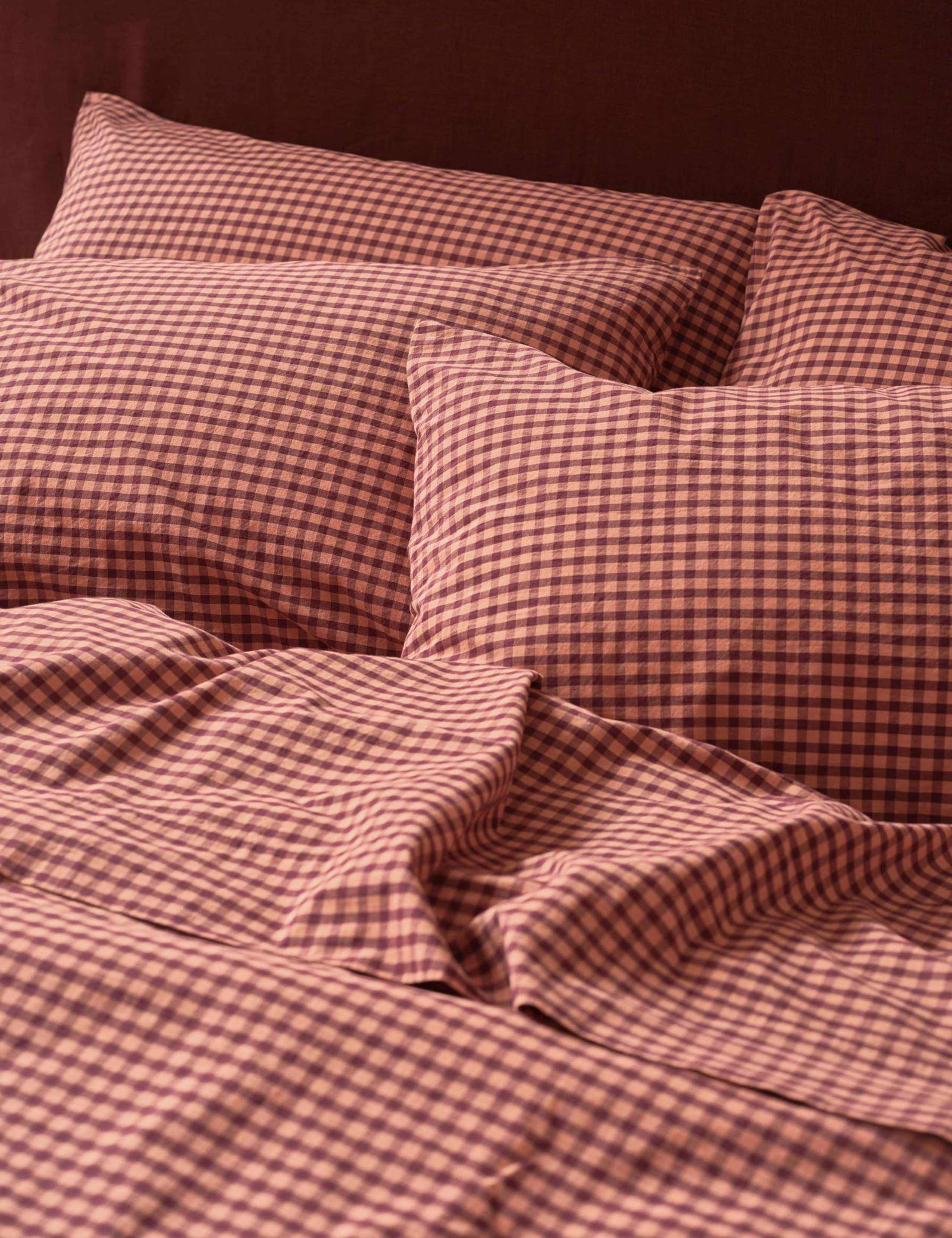 2 Pack Pure Cotton Gingham Pillowcases