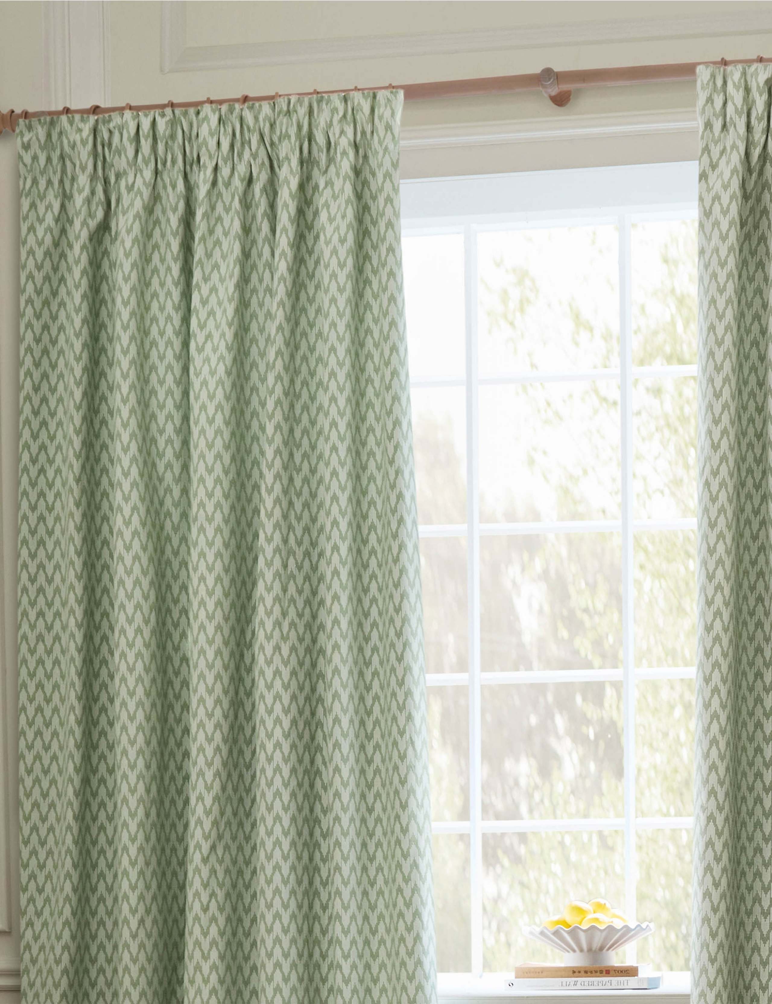 Hutton Jacquard Pencil Pleat Curtains