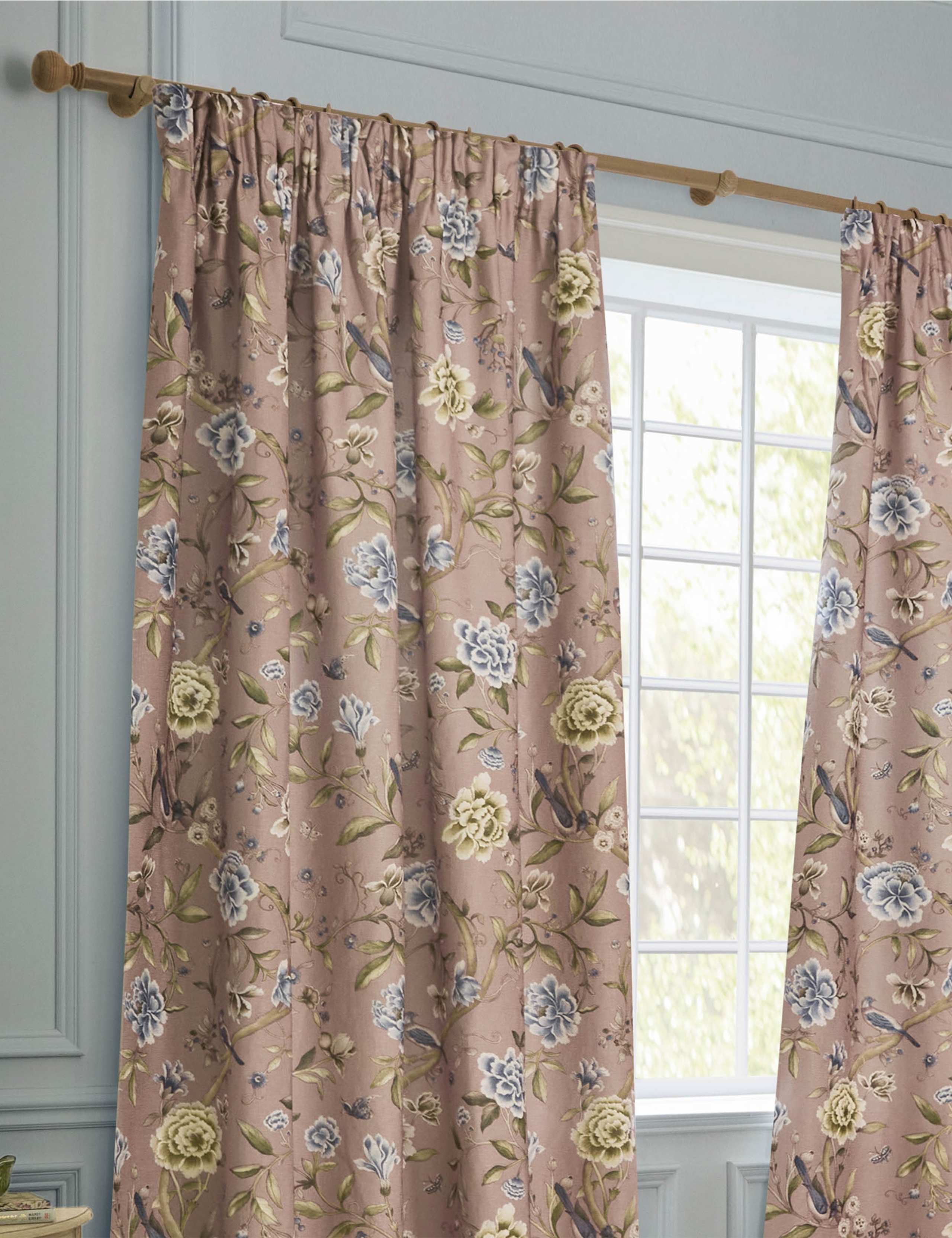Porcelain Garden Chenille Curtains