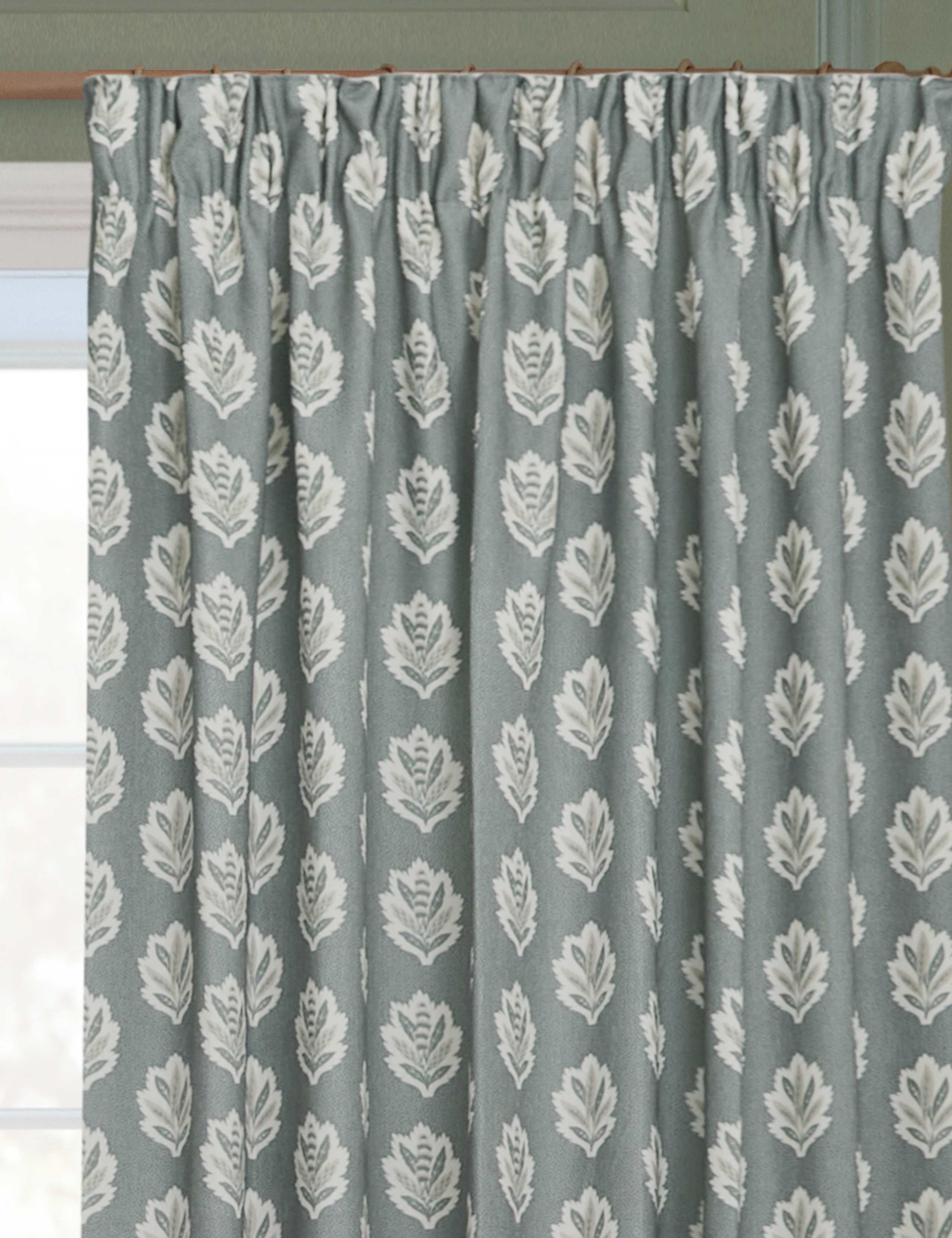 Sessile Leaf Pencil Pleat Curtains