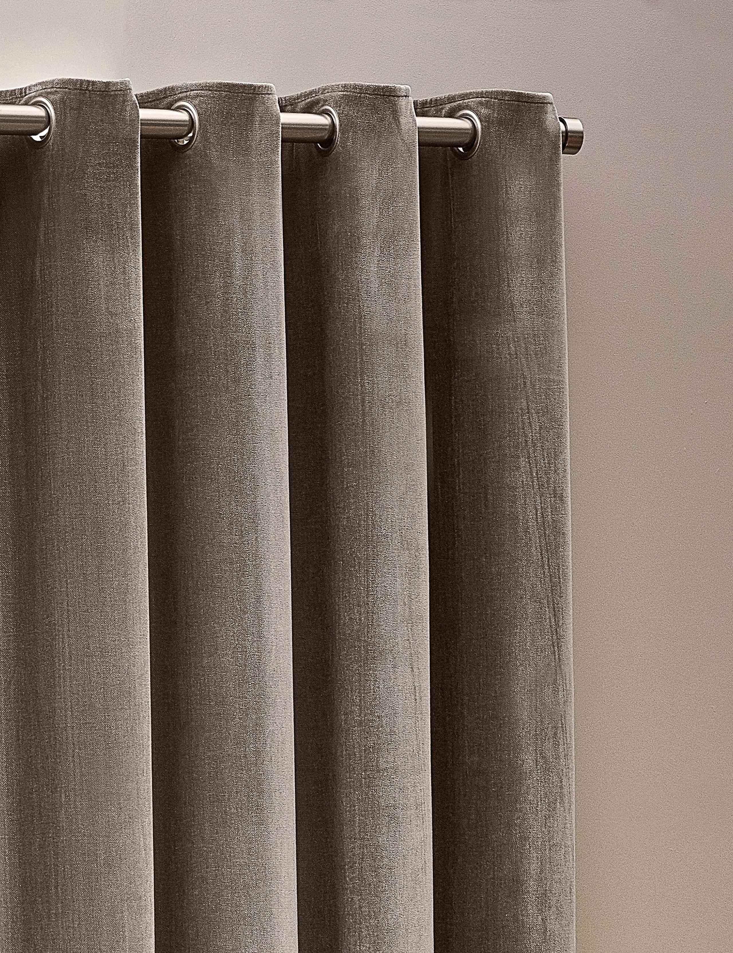 Chenille Blackout Pencil Pleat Curtains