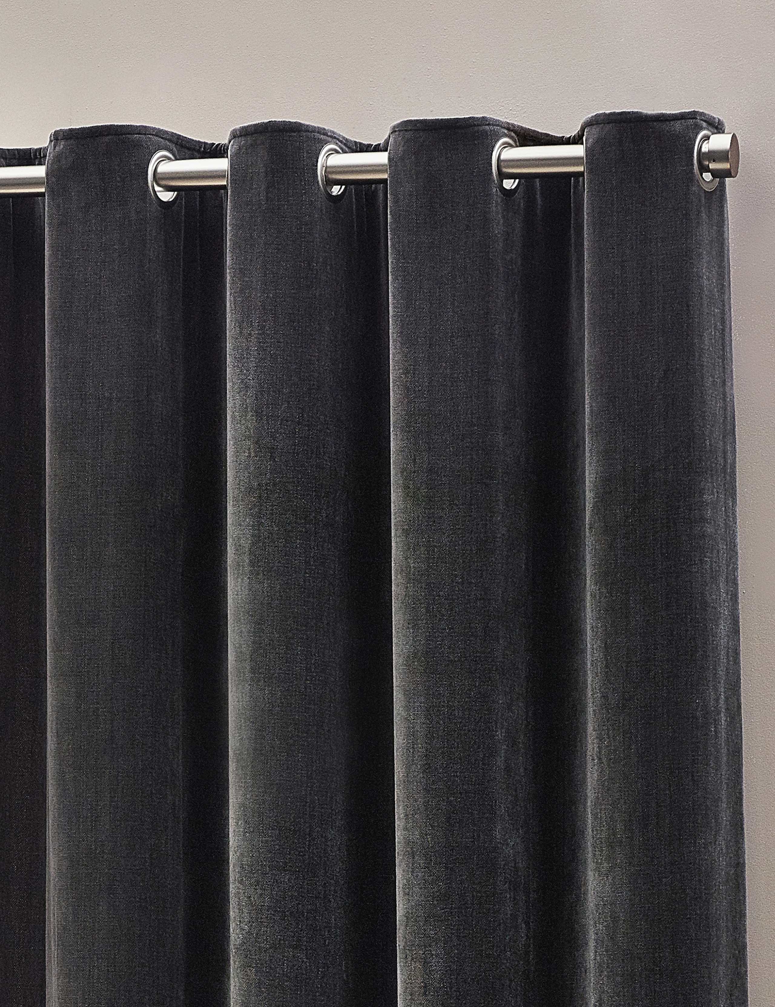 Chenille Blackout Pencil Pleat Curtains