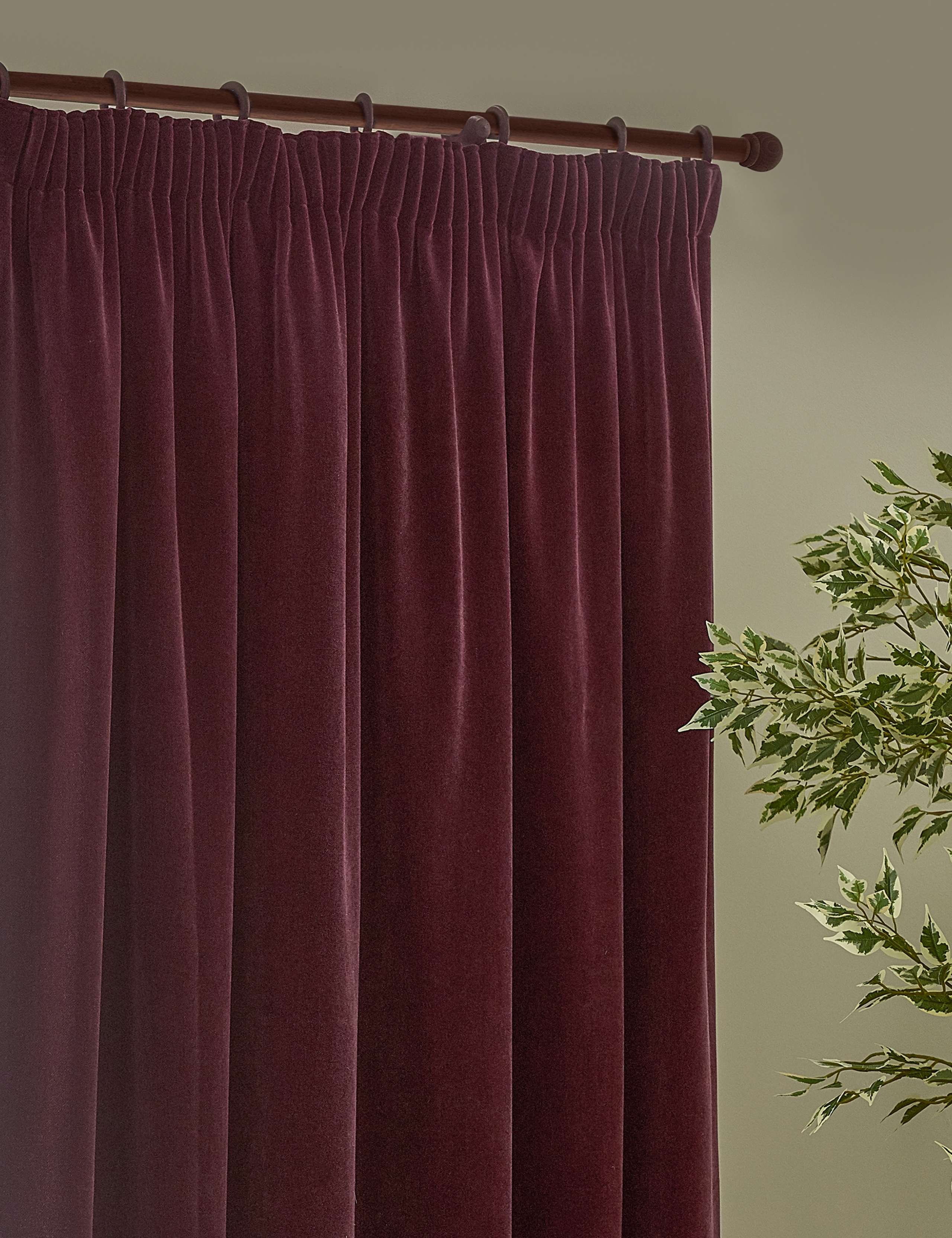 Chenille Velvet Pencil Pleat Curtains