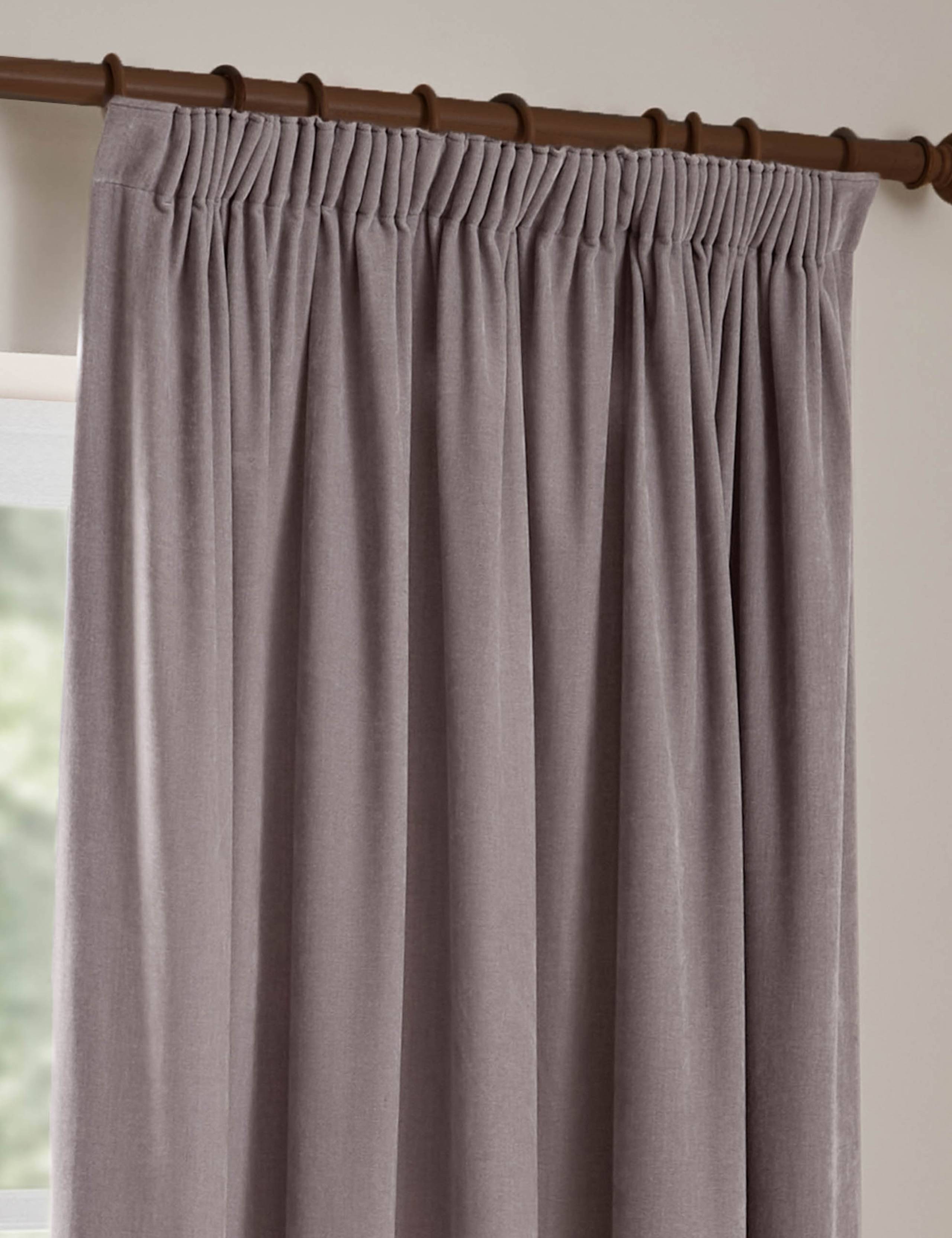 Chenille Velvet Pencil Pleat Curtains
