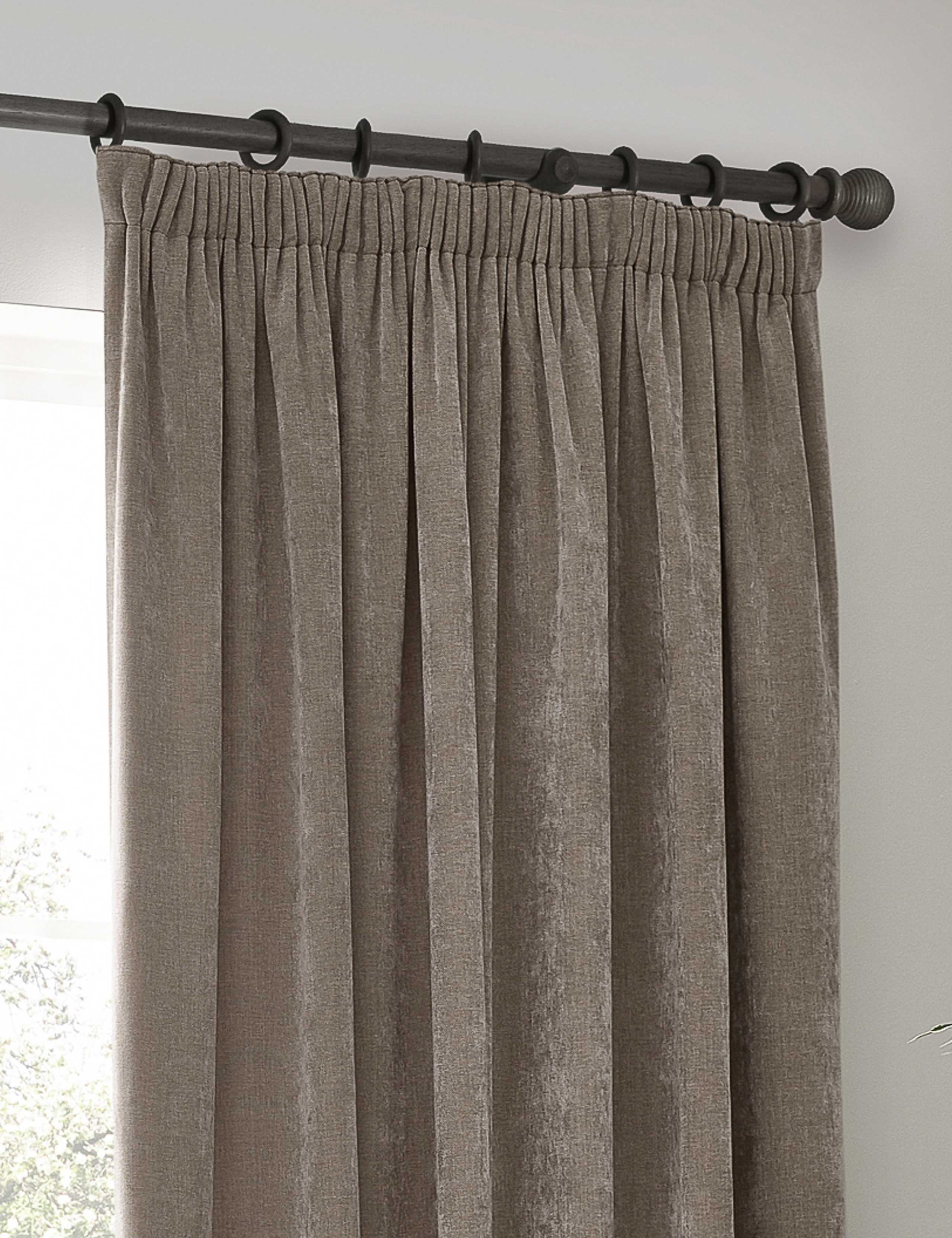 Chenille Velvet Pencil Pleat Curtains