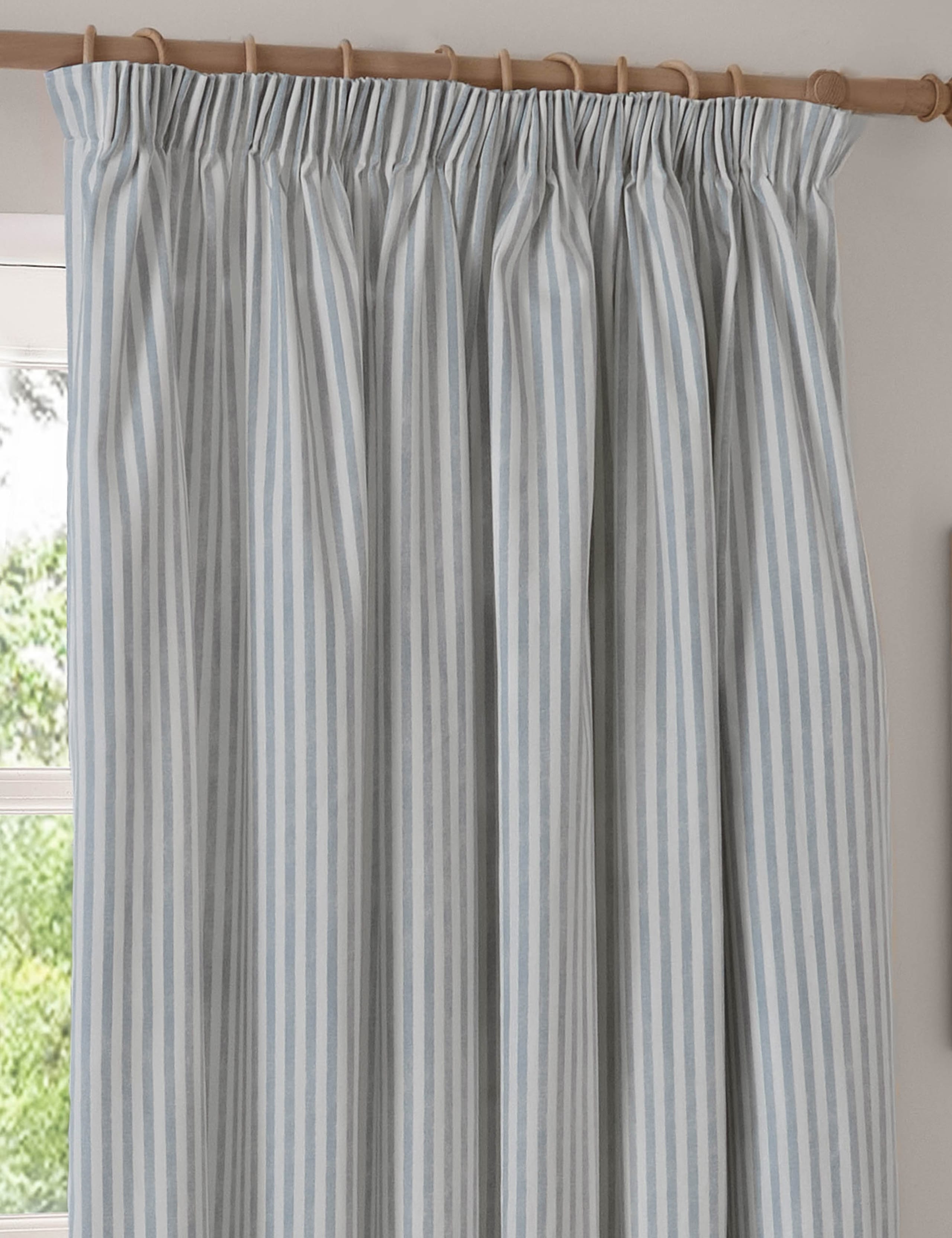 Hebden Pure Cotton Striped Curtains