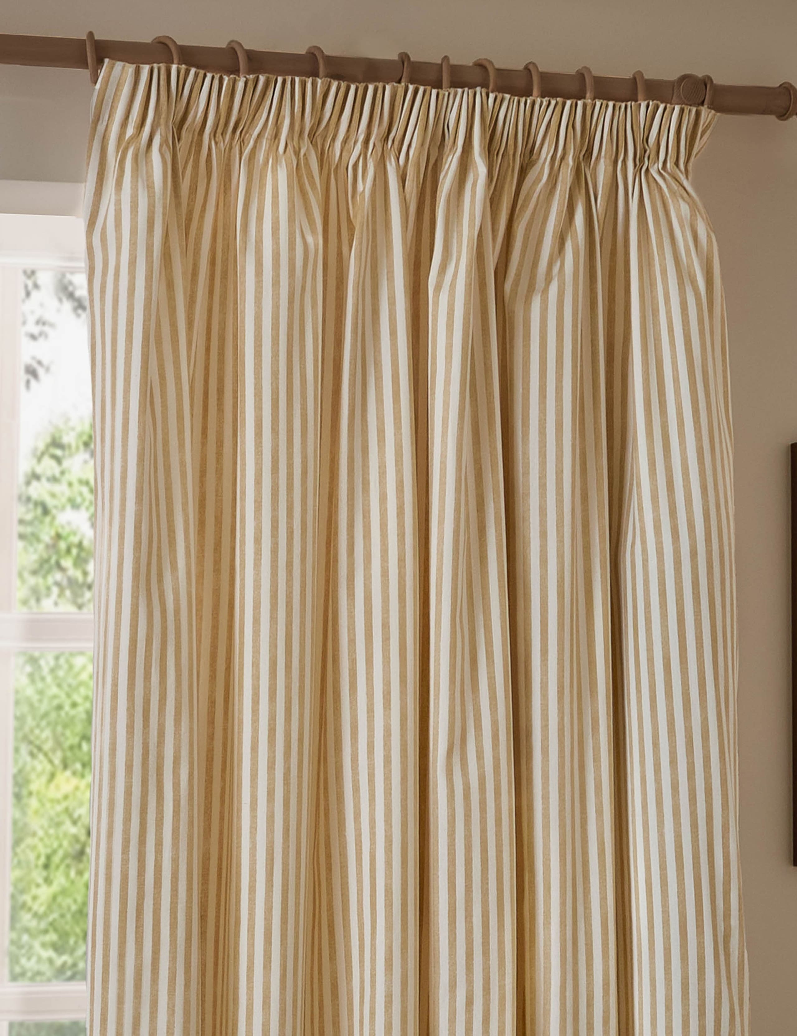 Hebden Pure Cotton Striped Curtains
