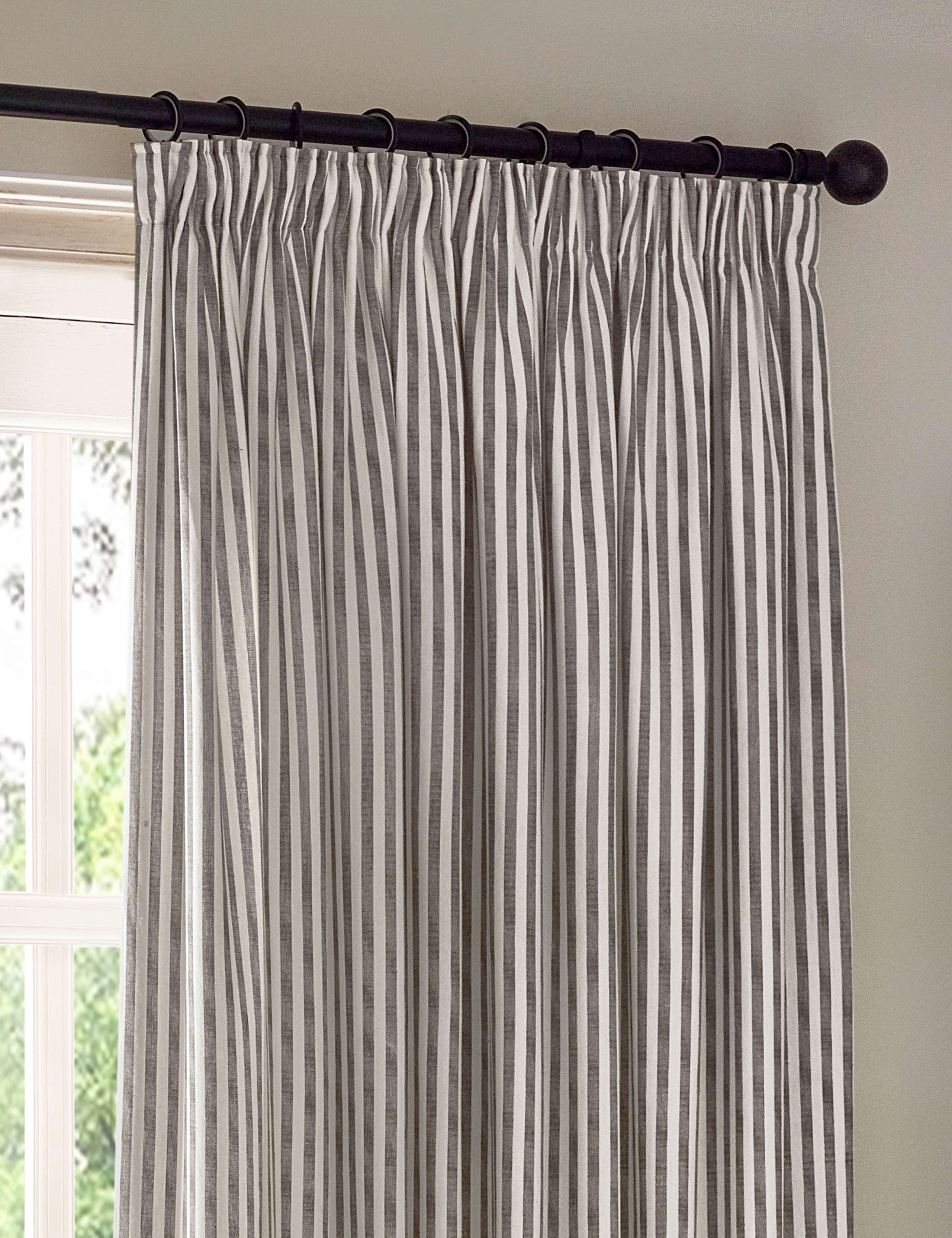 Hebden Pure Cotton Striped Curtains