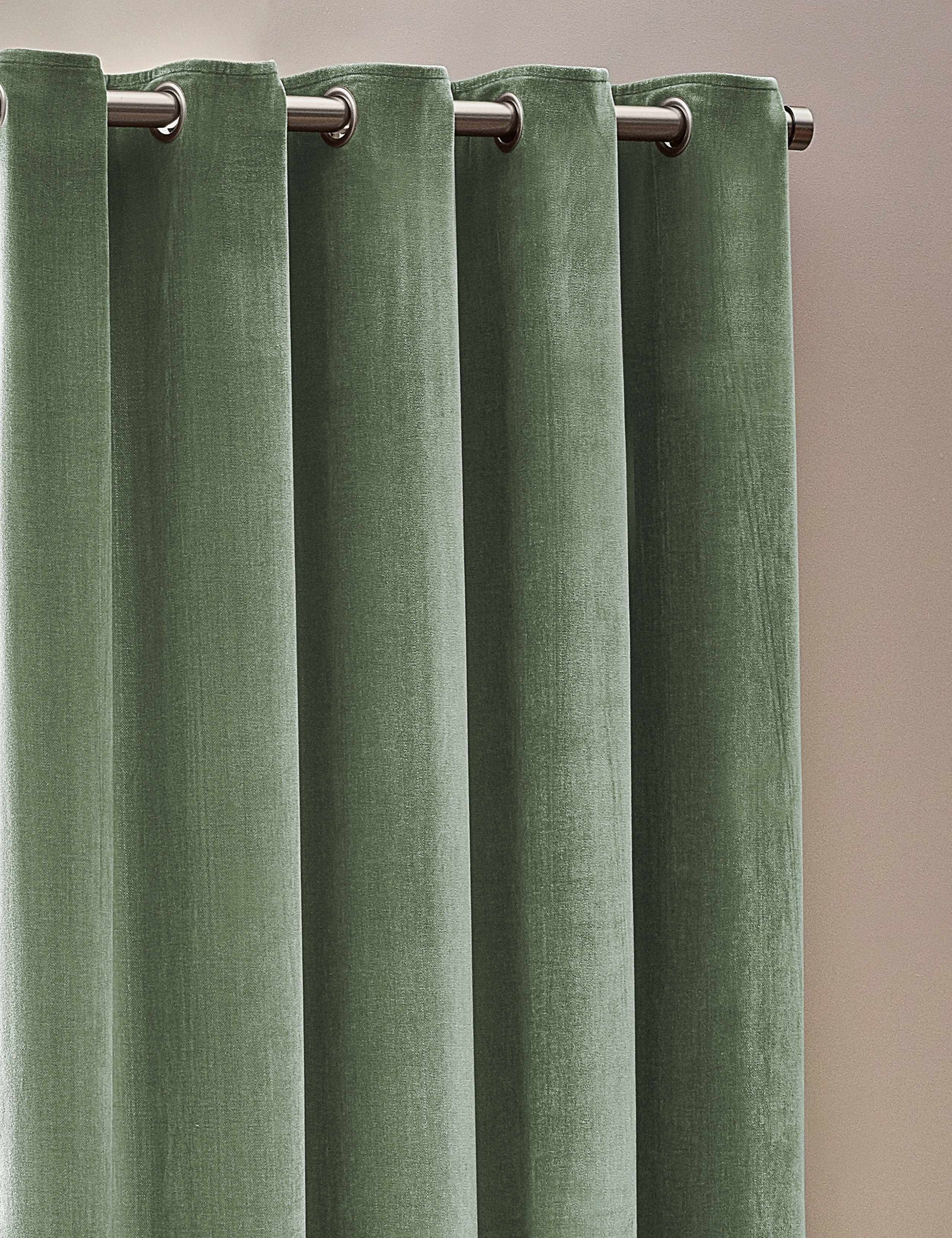 Chenille Velvet Eyelet Curtains