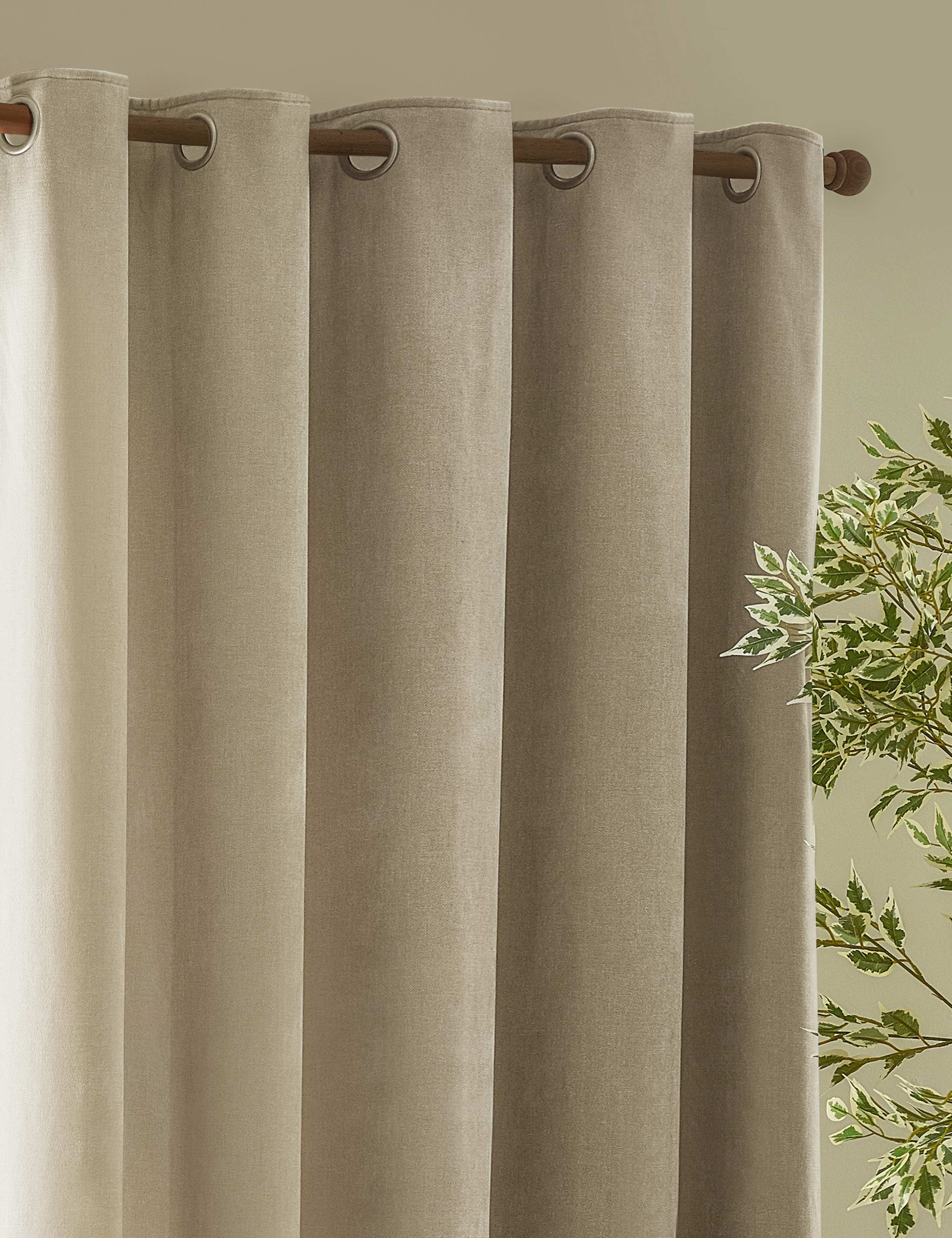 Chenille Velvet Eyelet Curtains