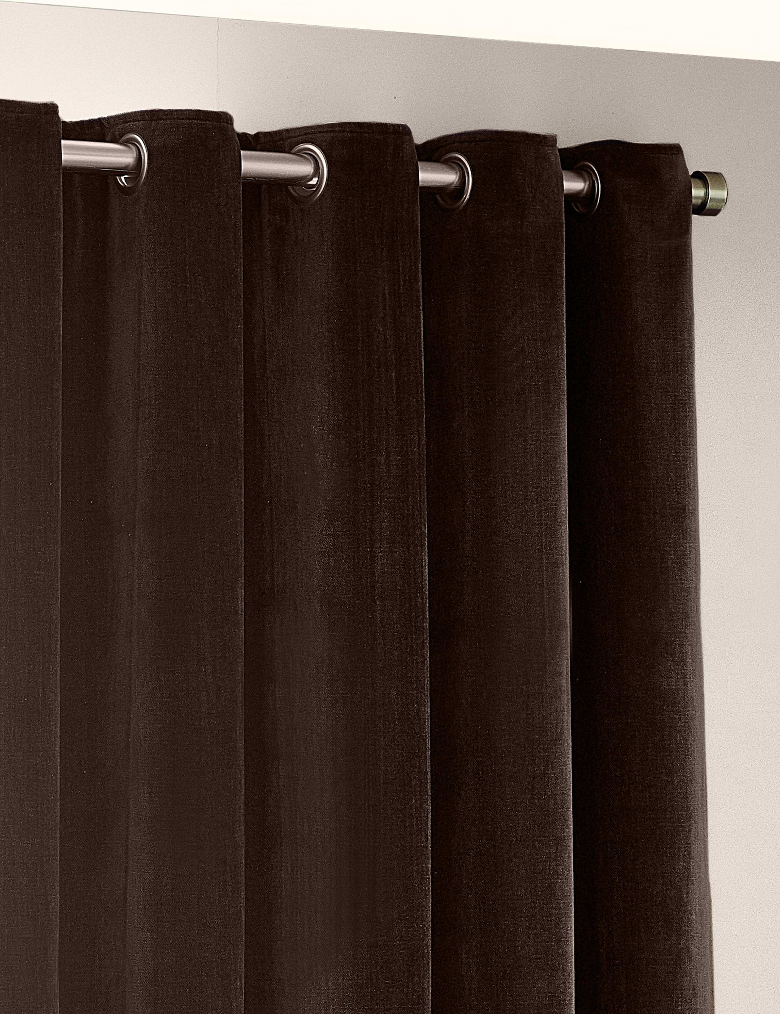 Chenille Velvet Eyelet Curtains