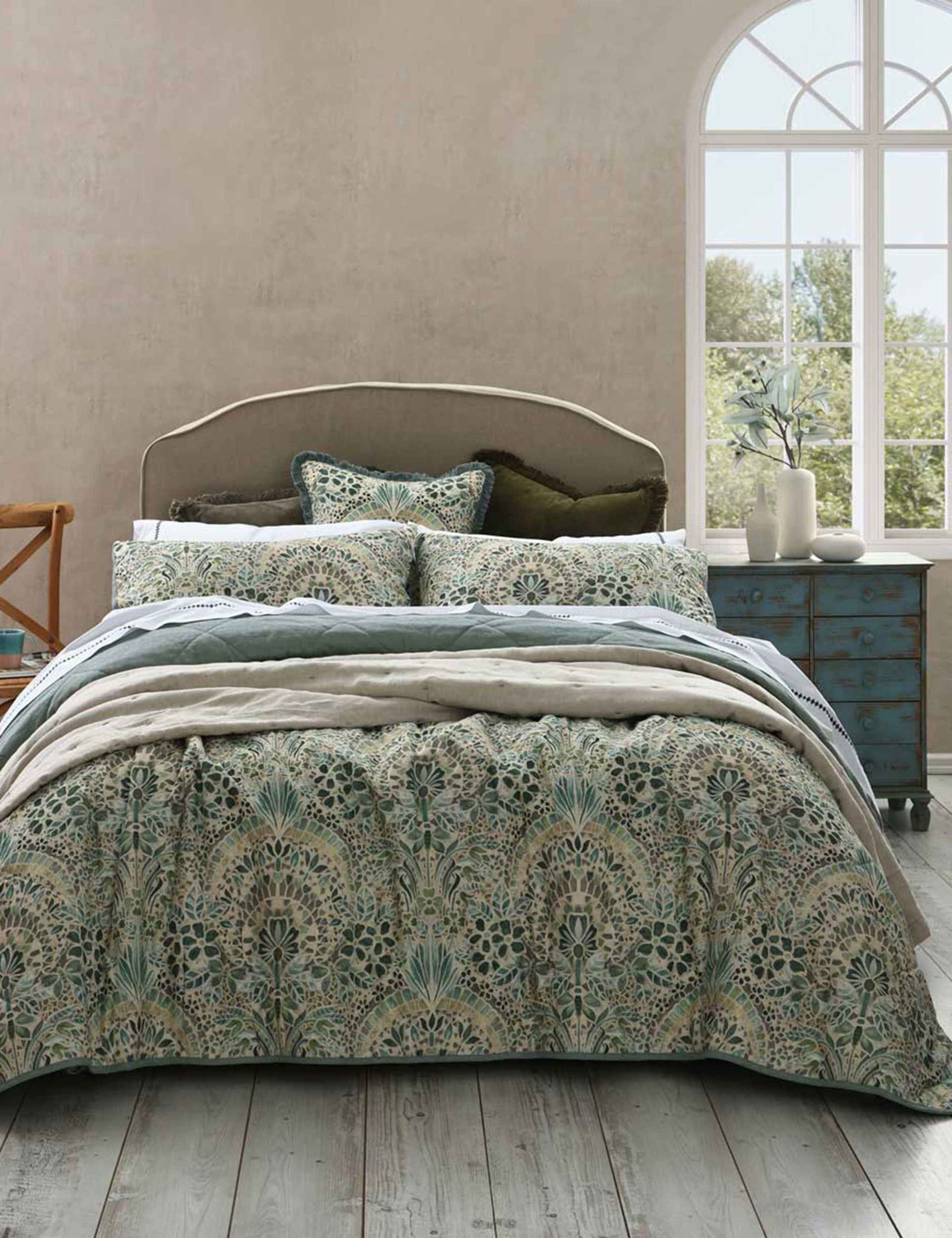 Cotton Linen Blend Andora Bedspread Set
