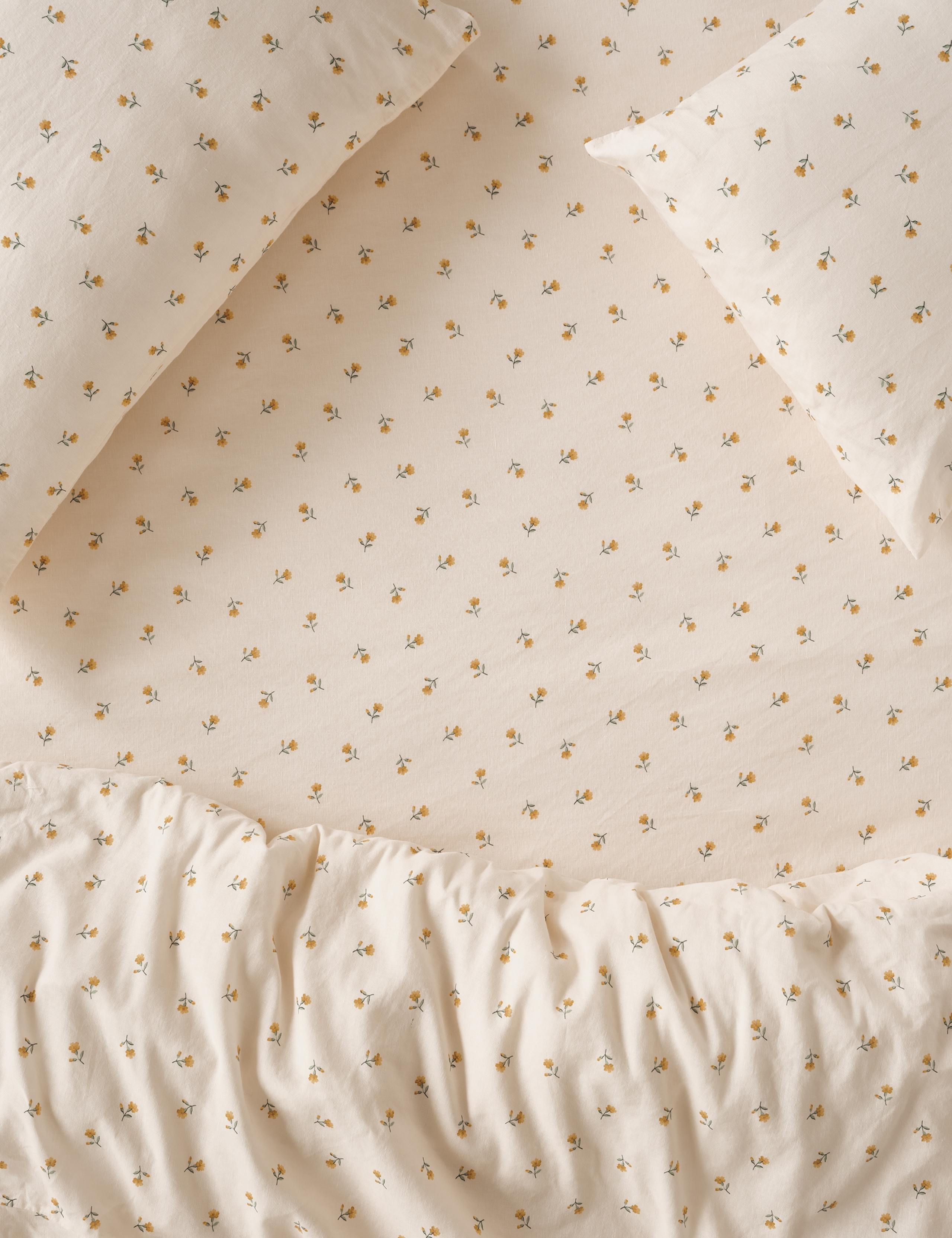 Linen Rich Posy Bud Fitted Sheet