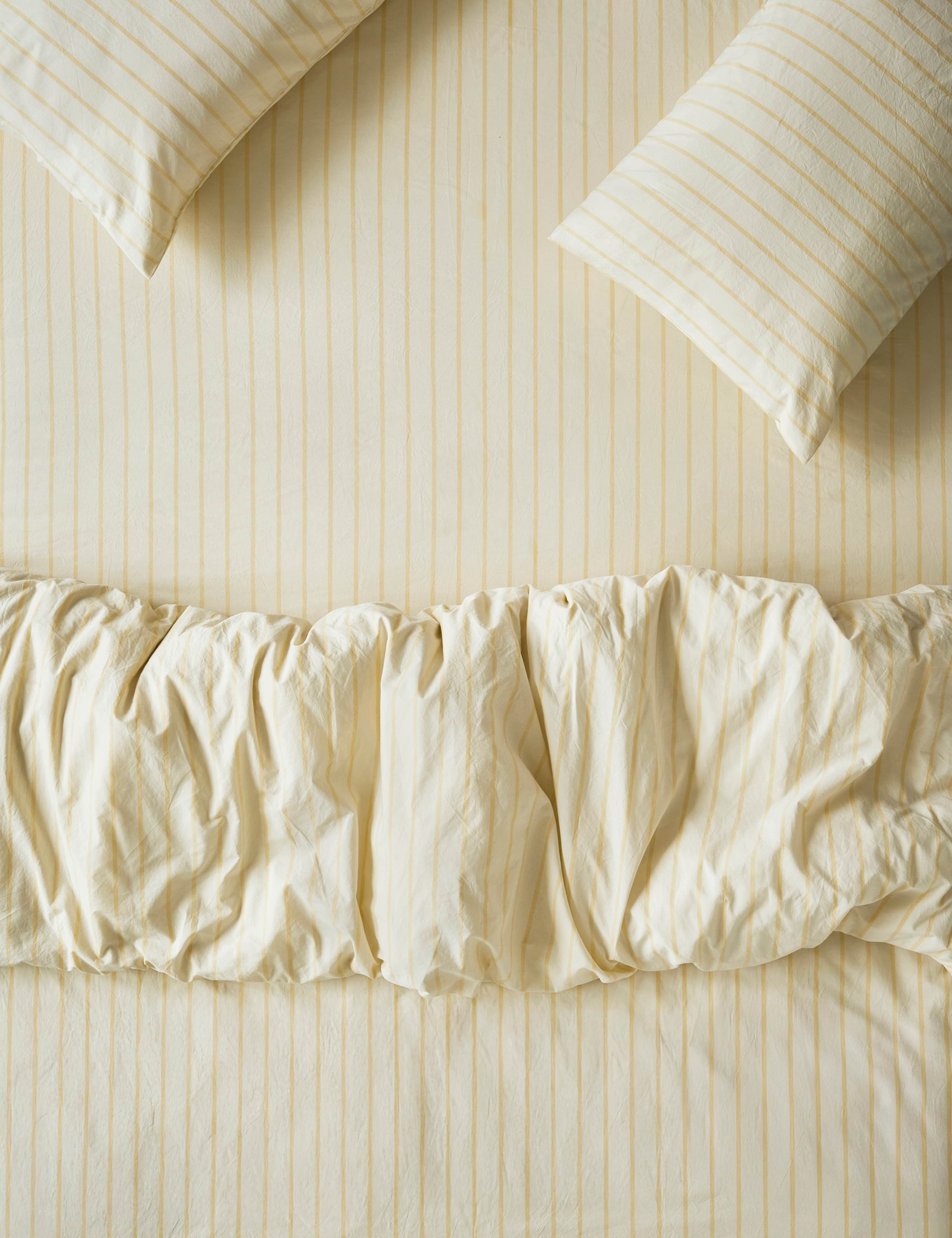 Washed Cotton Slumber Stripe Fitted Sheet