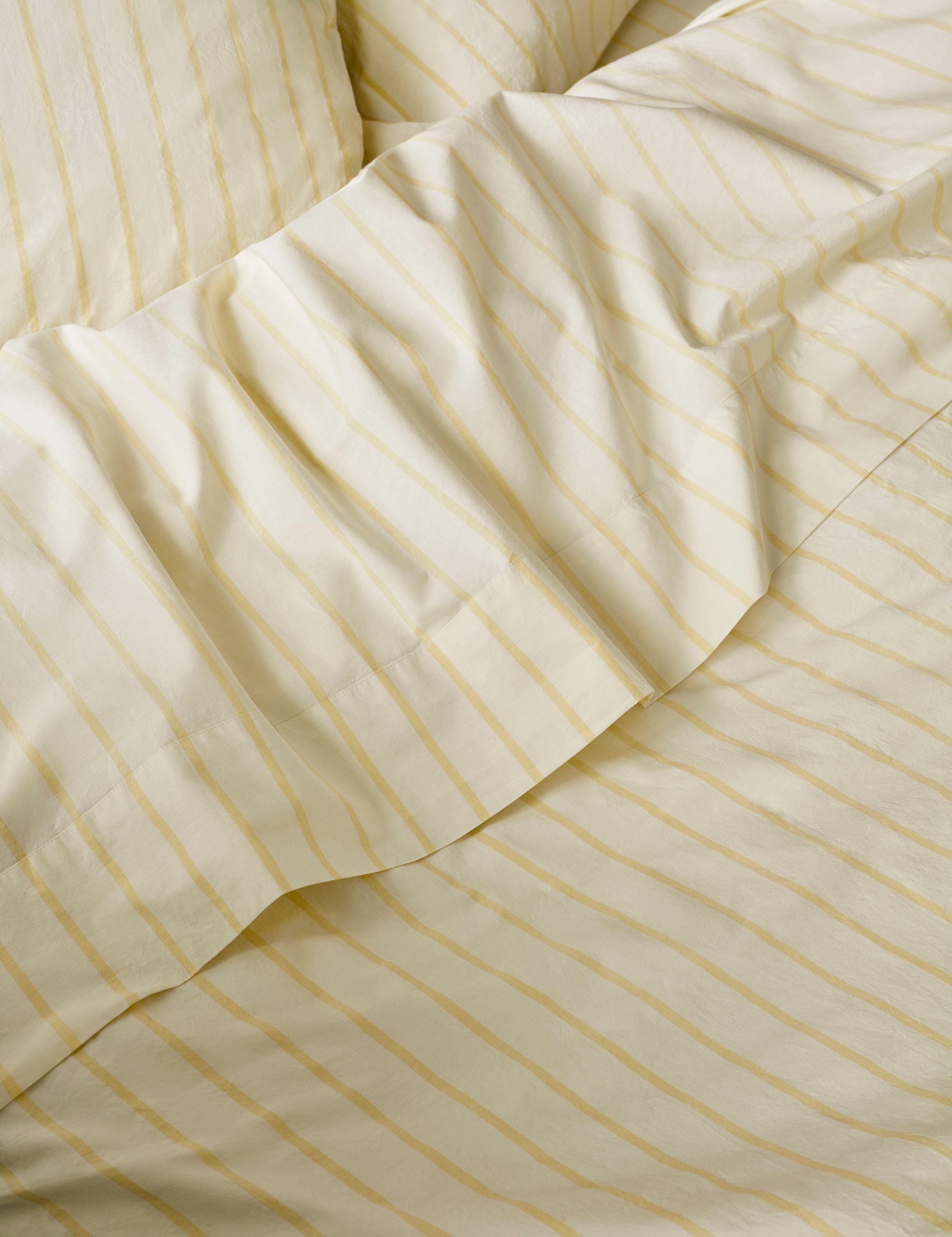 Washed Cotton Slumber Stripe Flat Sheet