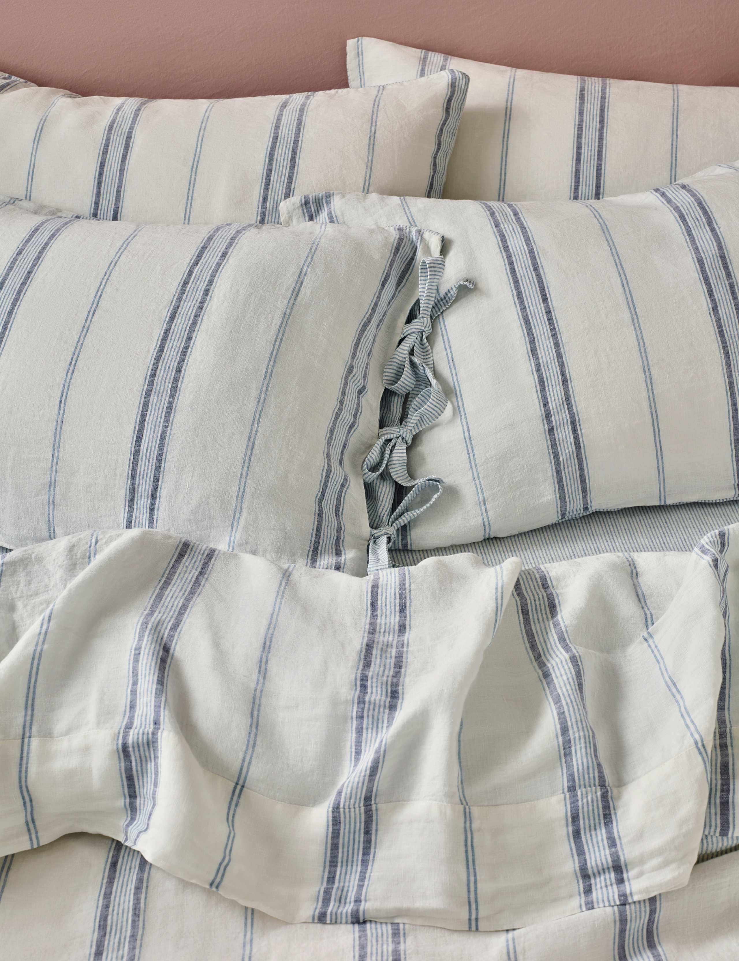 2 Pack Pure Linen Farmhouse Pillowcases
