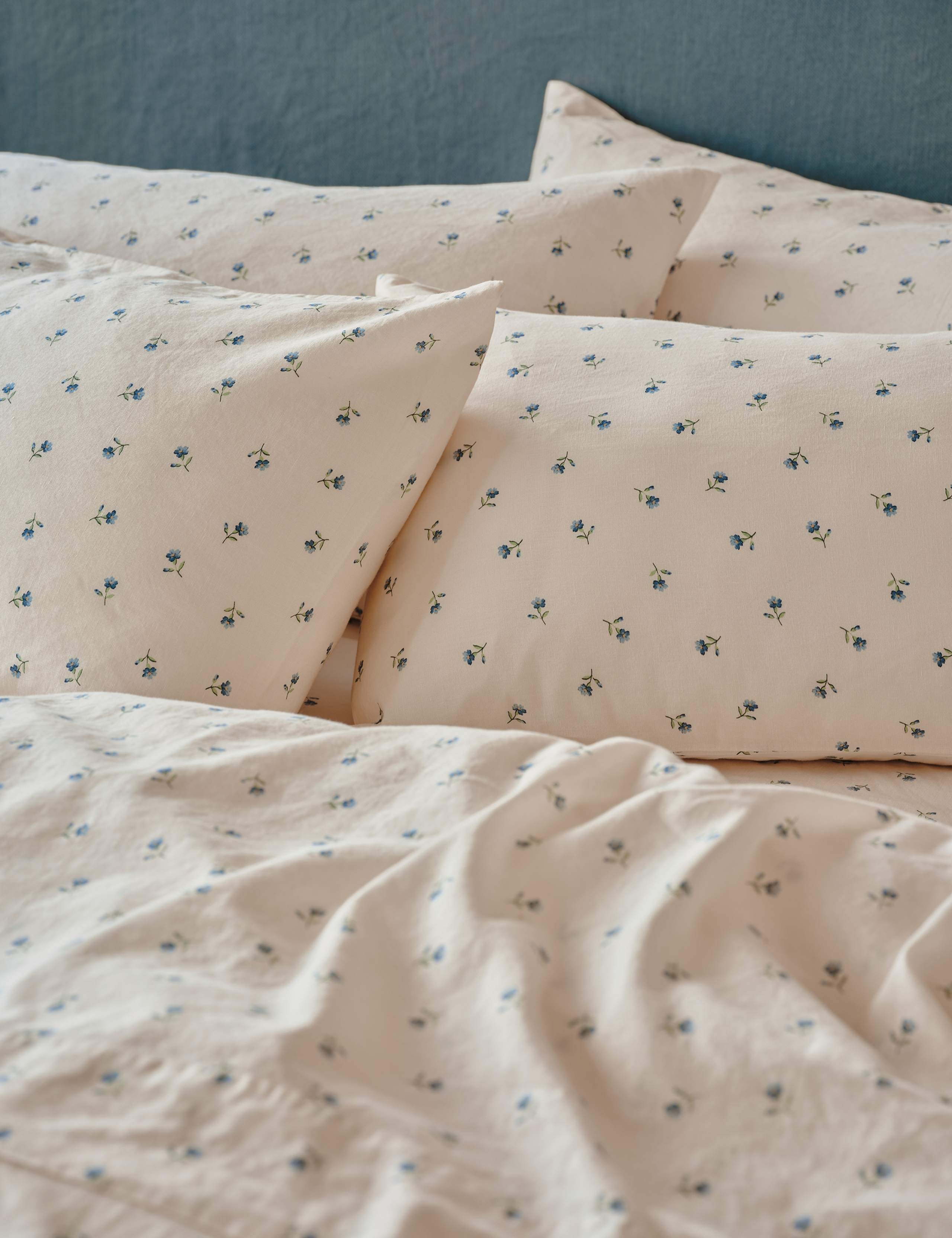 2 Pack Linen Rich Posy Bud Pillowcases
