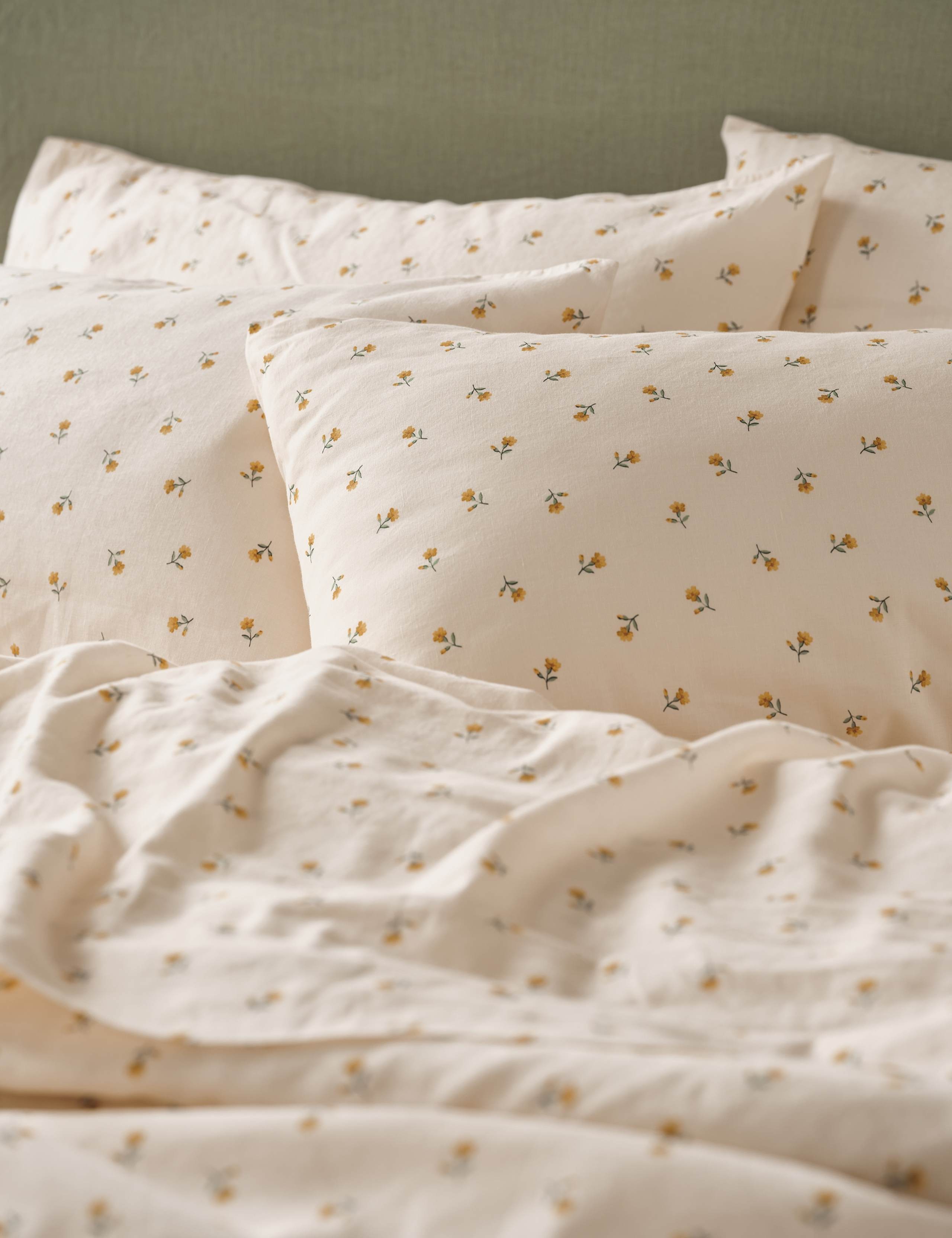 2 Pack Linen Rich Posy Bud Pillowcases