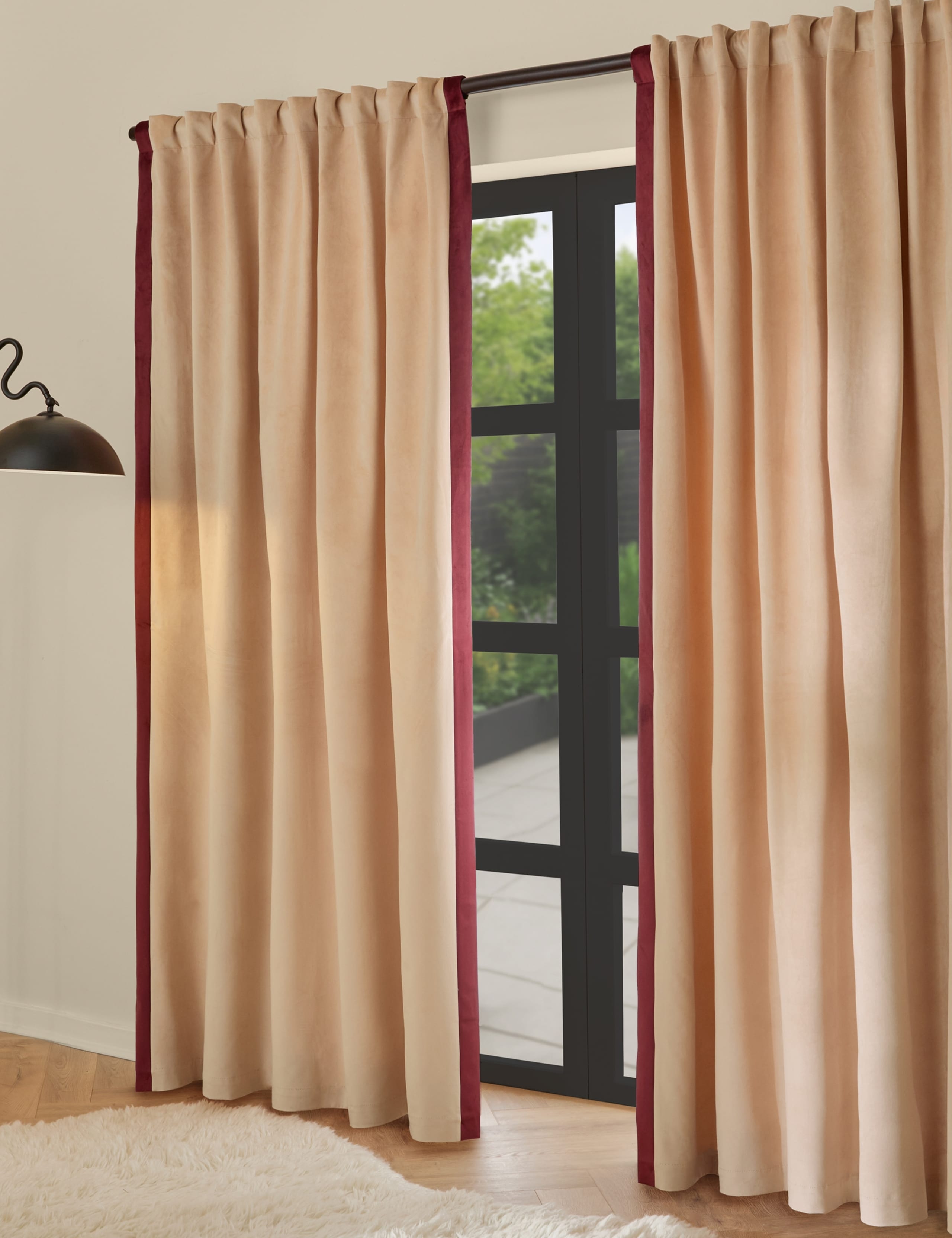 Audley Velour Eyelet Curtains