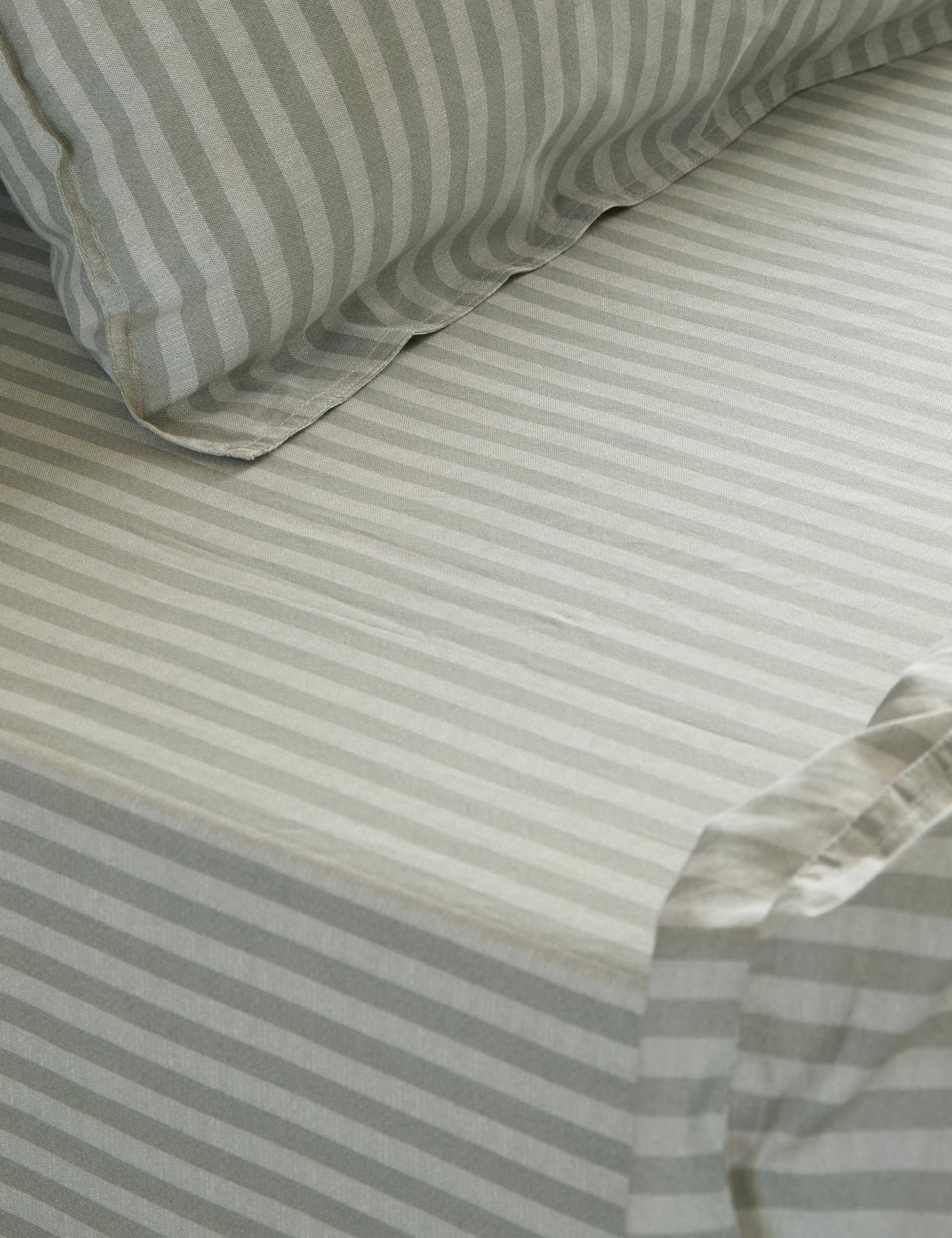 Pure Cotton Marlow Striped Fitted Sheet