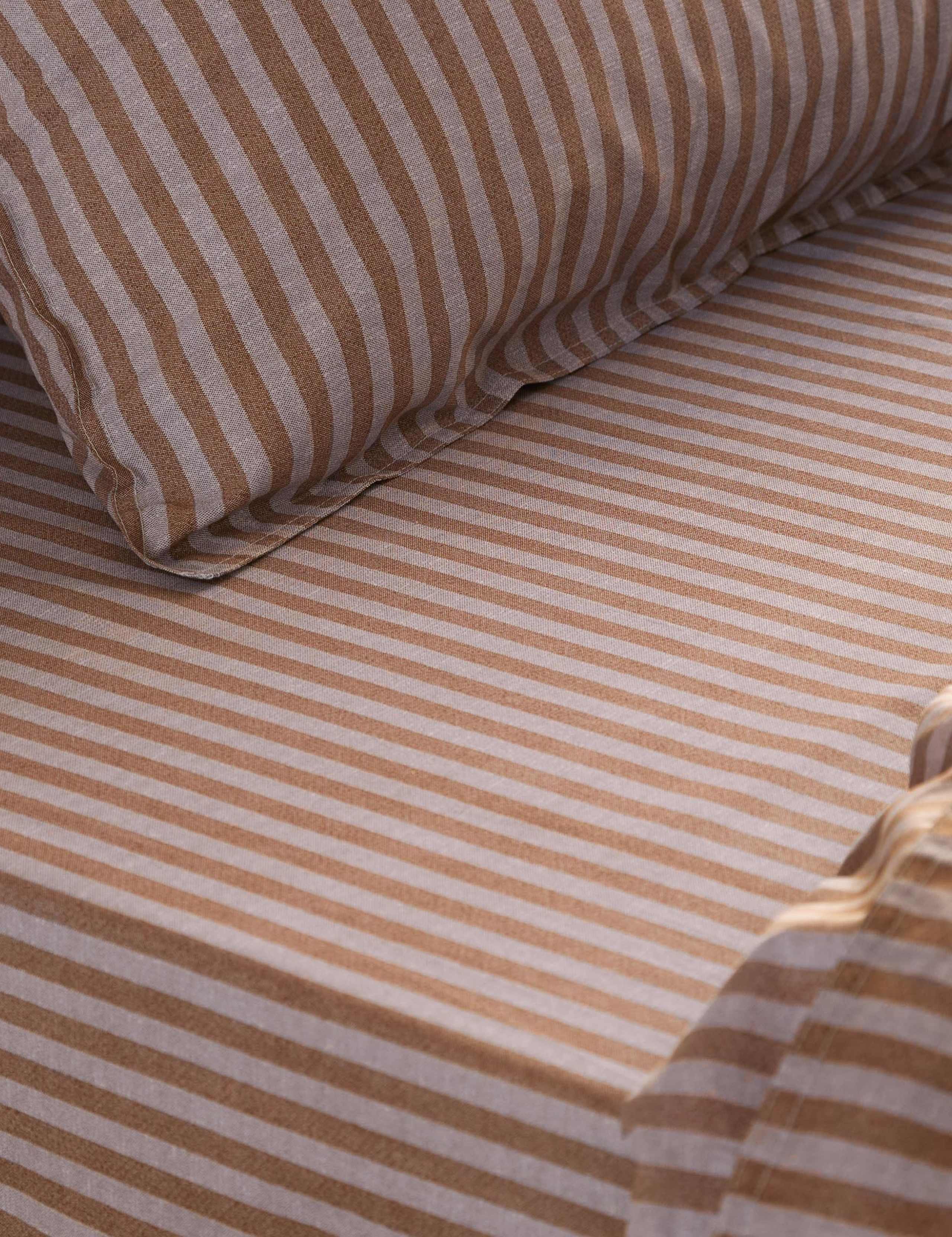 Pure Cotton Marlow Striped Fitted Sheet