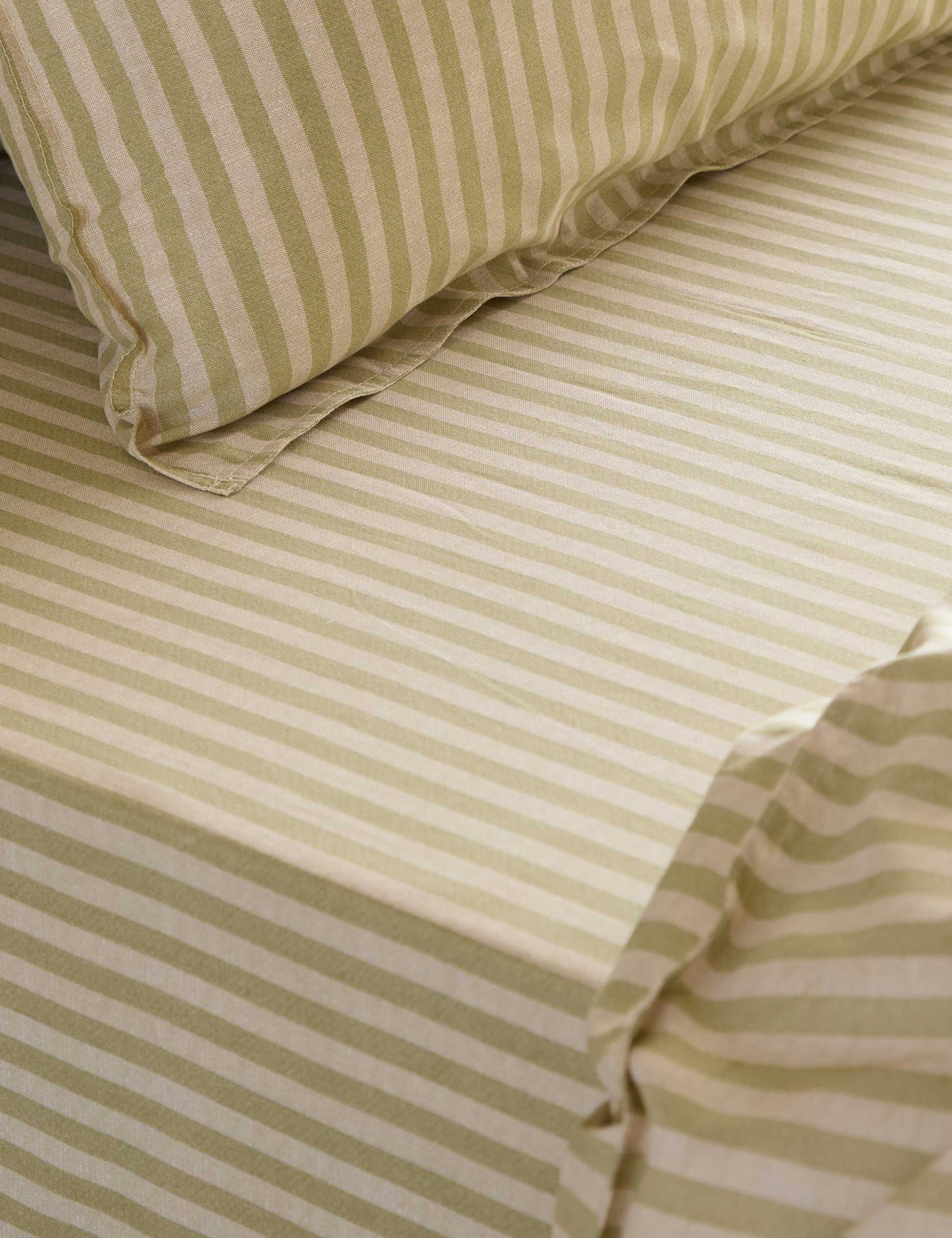 Pure Cotton Marlow Striped Fitted Sheet
